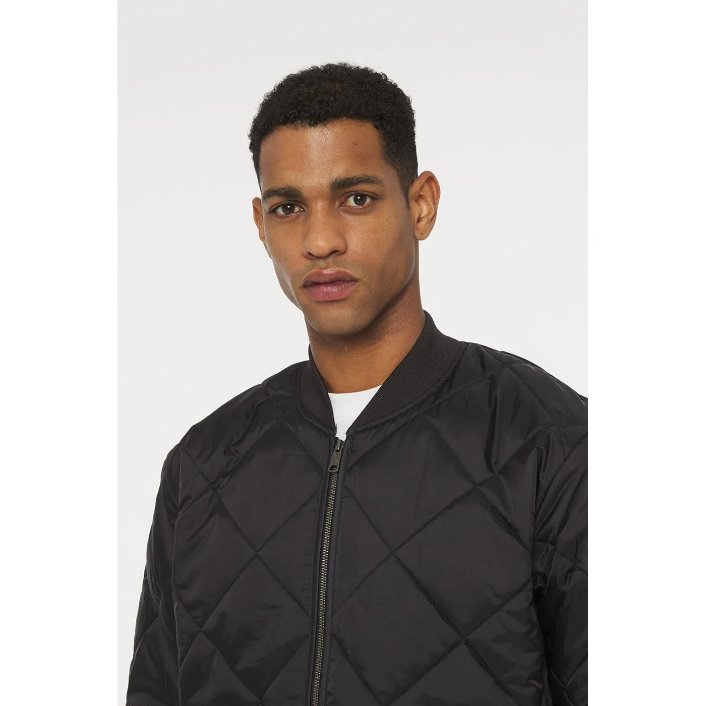 Dickies Diamond Quilted Nylon Jacket  Black