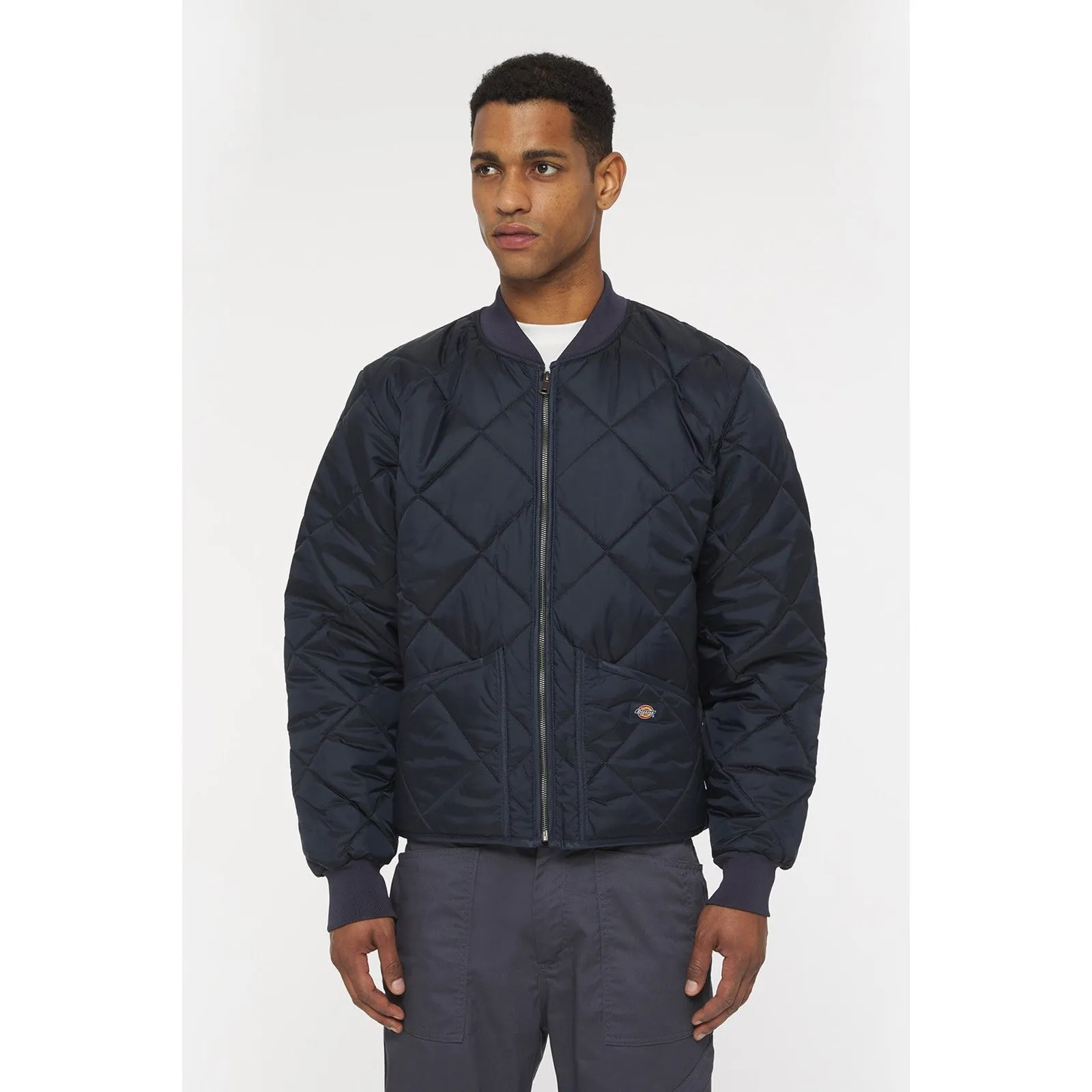 Dickies Diamond Quilted Nylon Jacket  Dark Navy