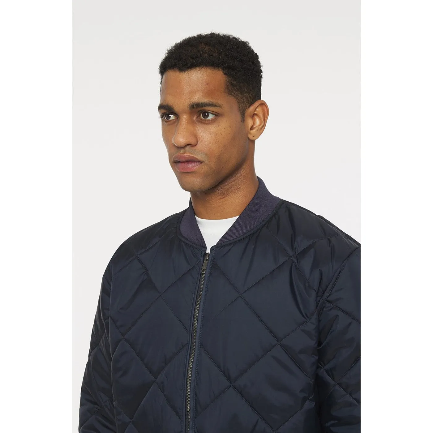 Dickies Diamond Quilted Nylon Jacket  Dark Navy