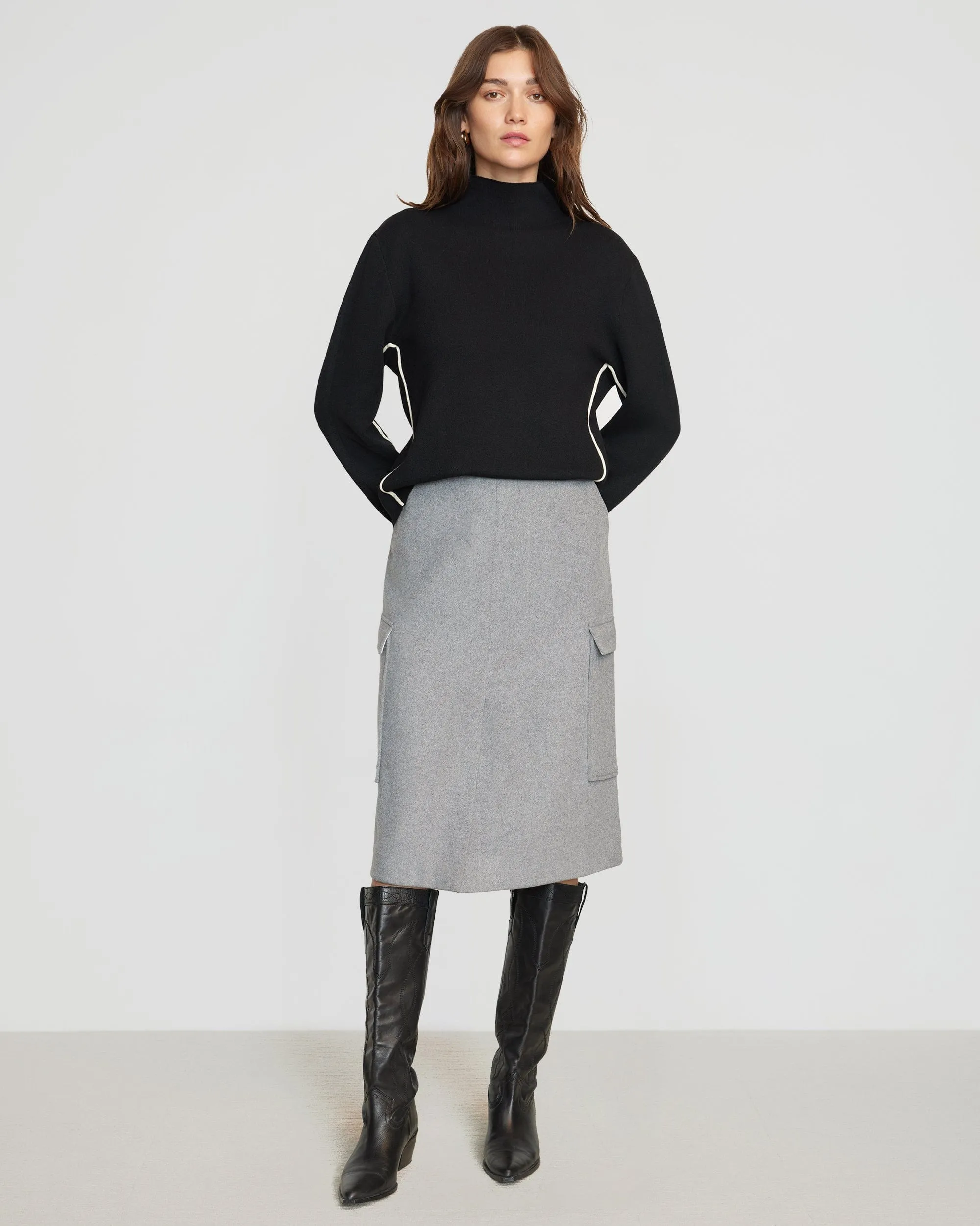 Eileen Wool-Blend Skirt