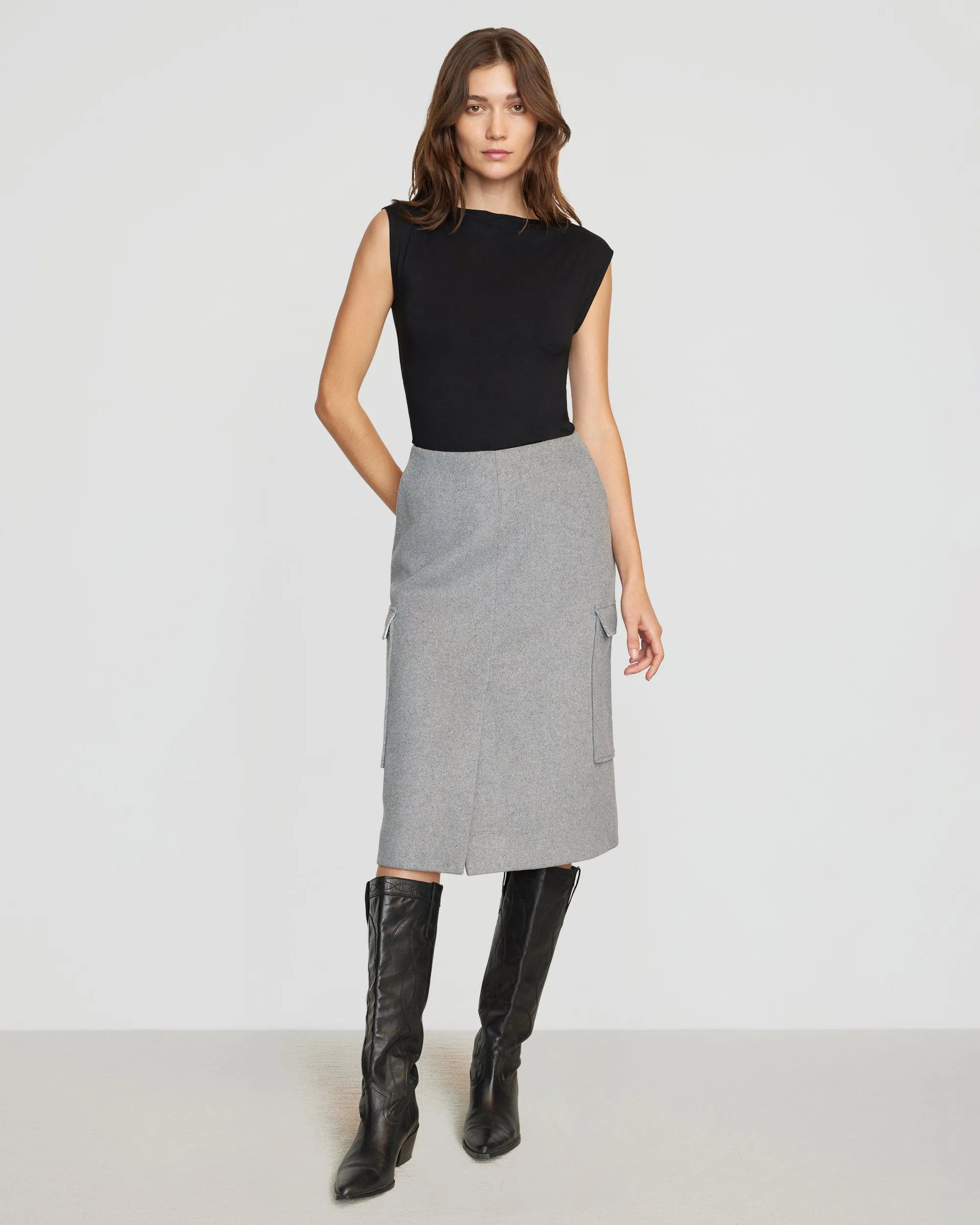 Eileen Wool-Blend Skirt