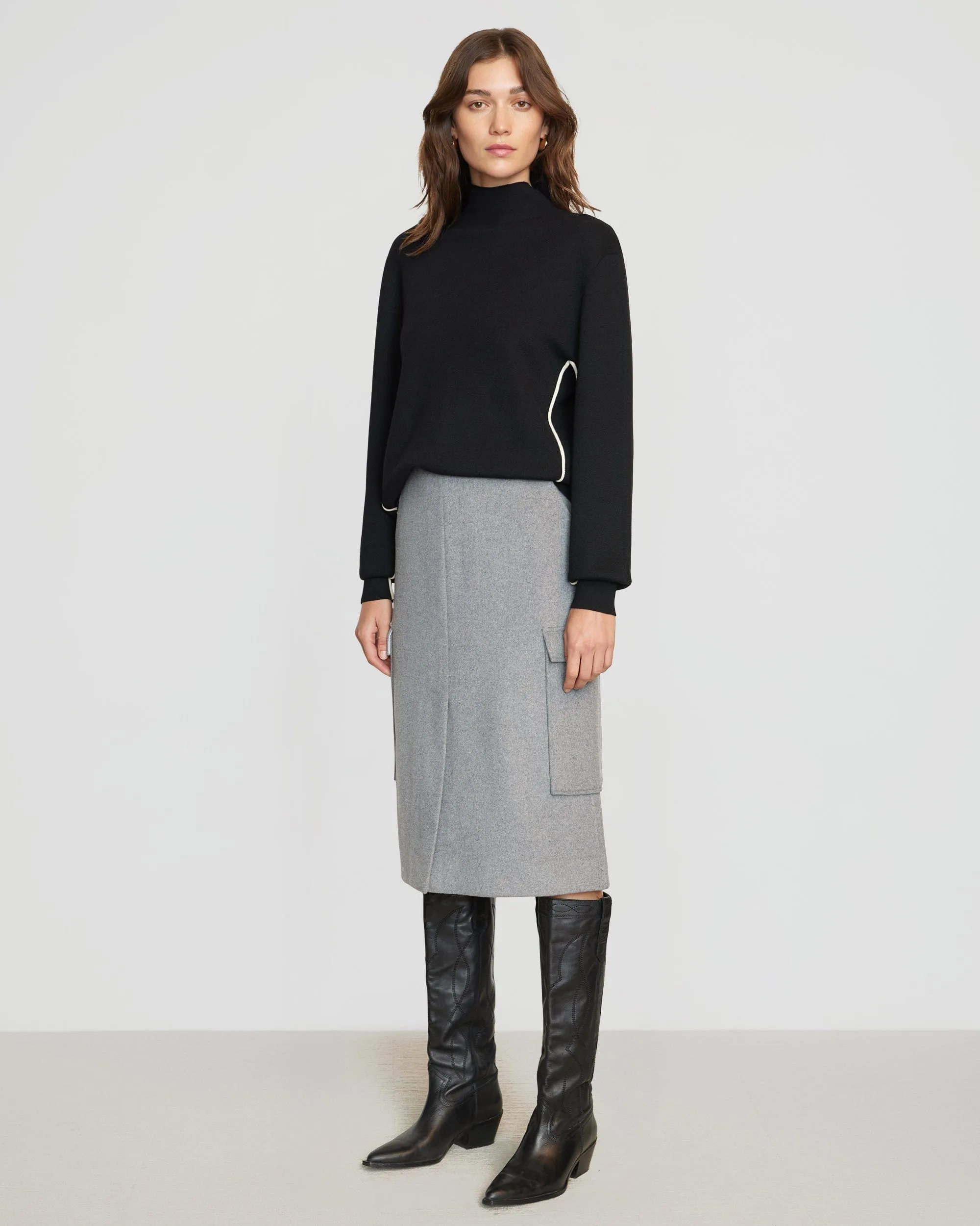 Eileen Wool-Blend Skirt