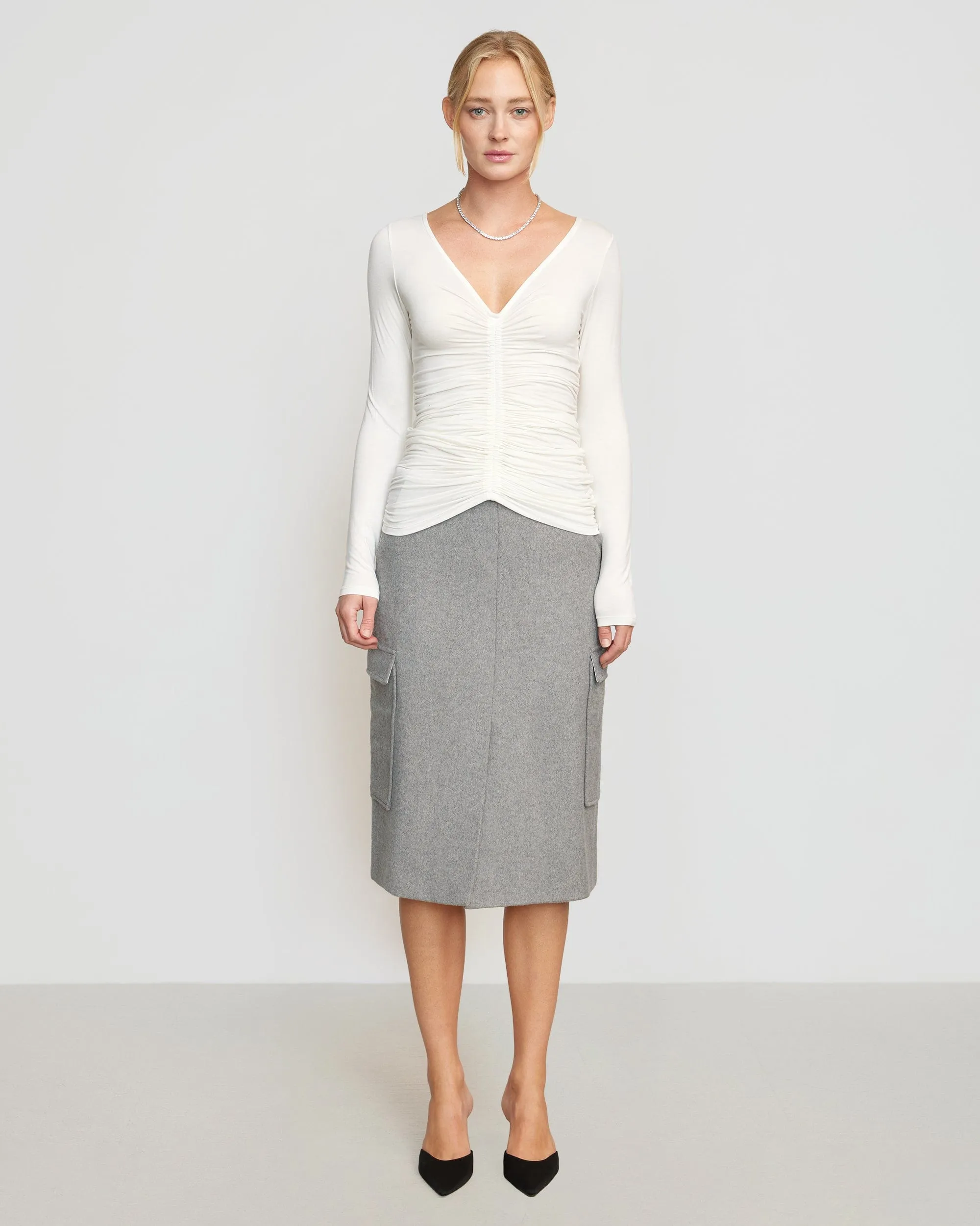 Eileen Wool-Blend Skirt