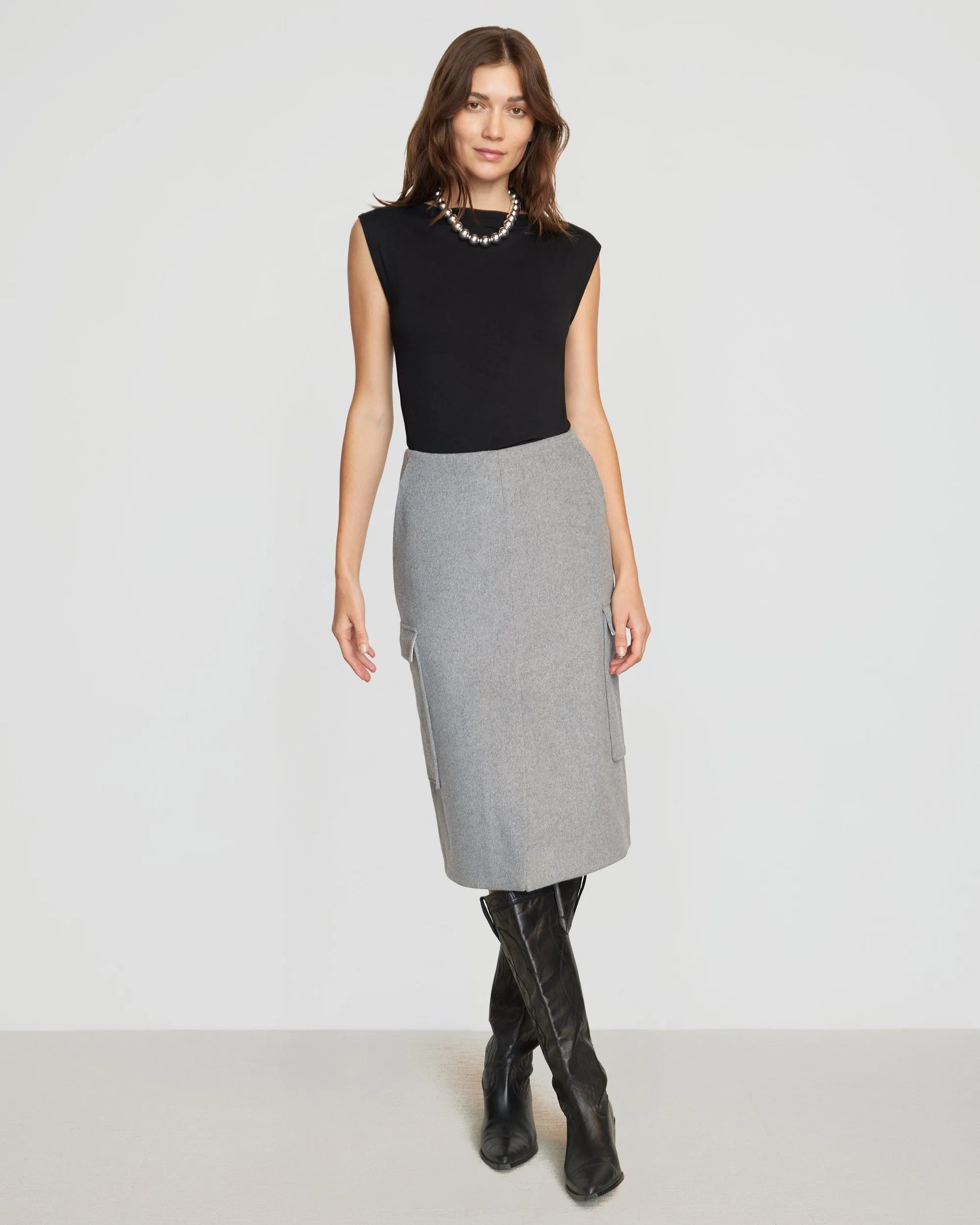 Eileen Wool-Blend Skirt