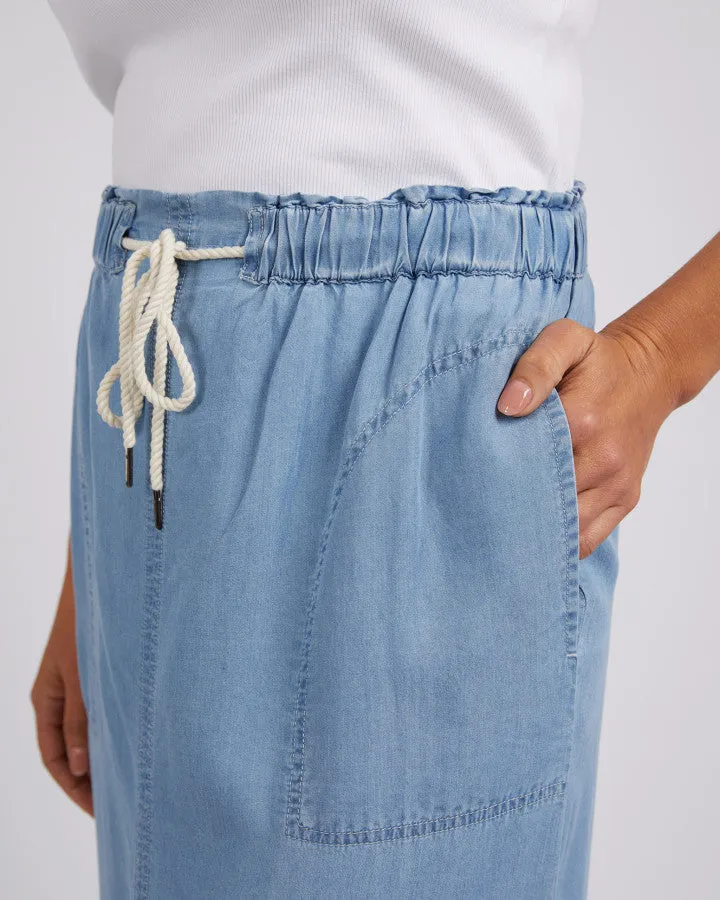 Elm - Penny Utility Skirt - Mid Blue