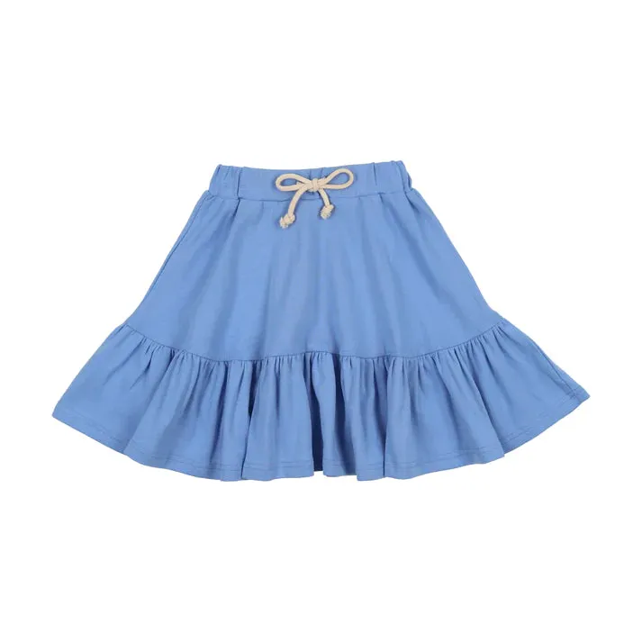 Farren and Me Periwinkle Jersey Drawstring Skirt