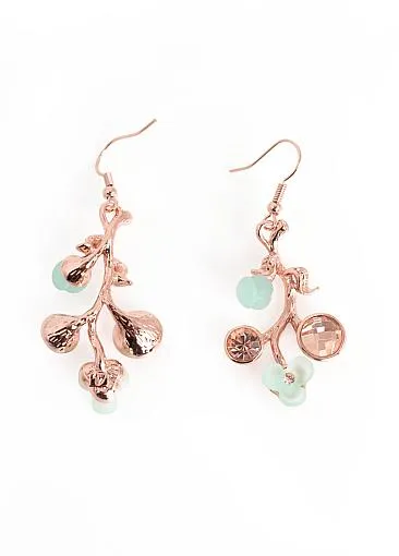 Fashion Glamorous Alloy & Resin Earrings With Shining Rhinestones For Your Party