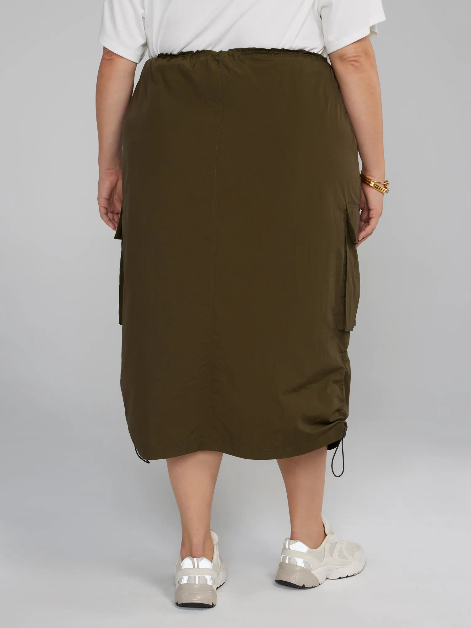 Fashion To Figure - Cargo Drawstring Midi Skirt