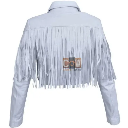 Ferris Bueller's Day Off Mia Sara:Sloane Peterson Fringe White Jacket