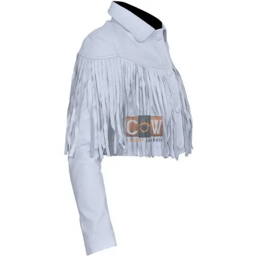 Ferris Bueller's Day Off Mia Sara:Sloane Peterson Fringe White Jacket