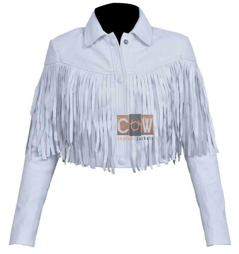 Ferris Bueller's Day Off Mia Sara:Sloane Peterson Fringe White Jacket