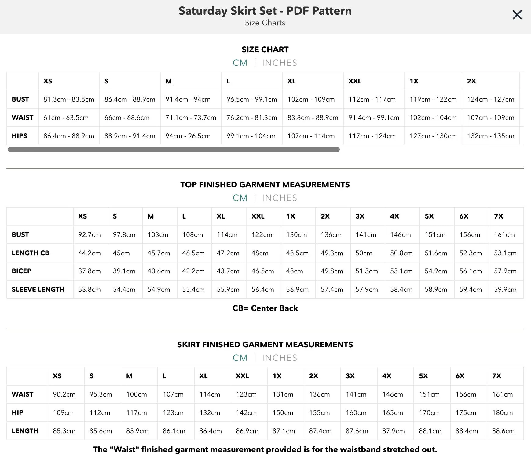 Friday Pattern Company - Saturday Skirt Set