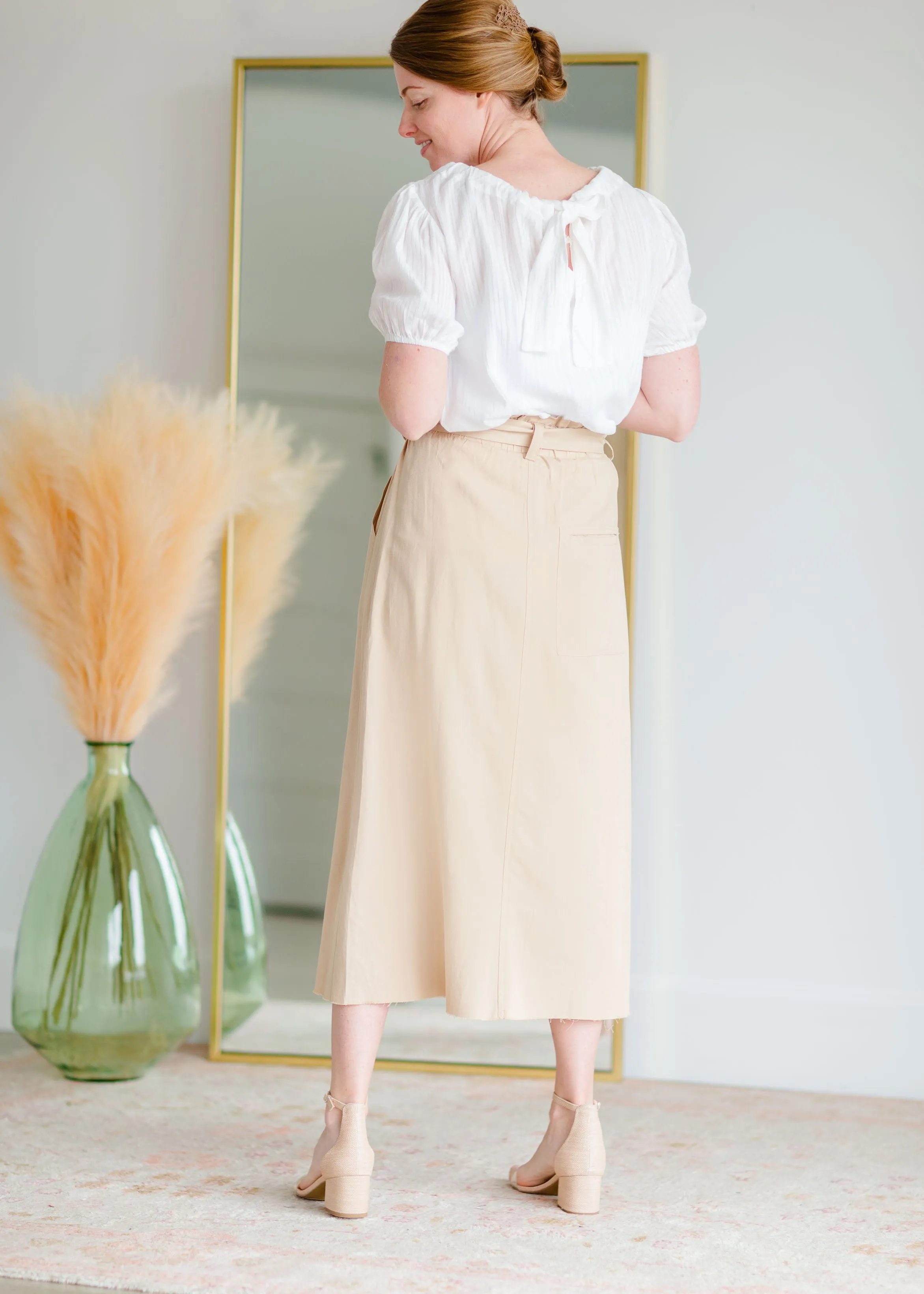 Front Slit Utility Skirt - FINAL SALE