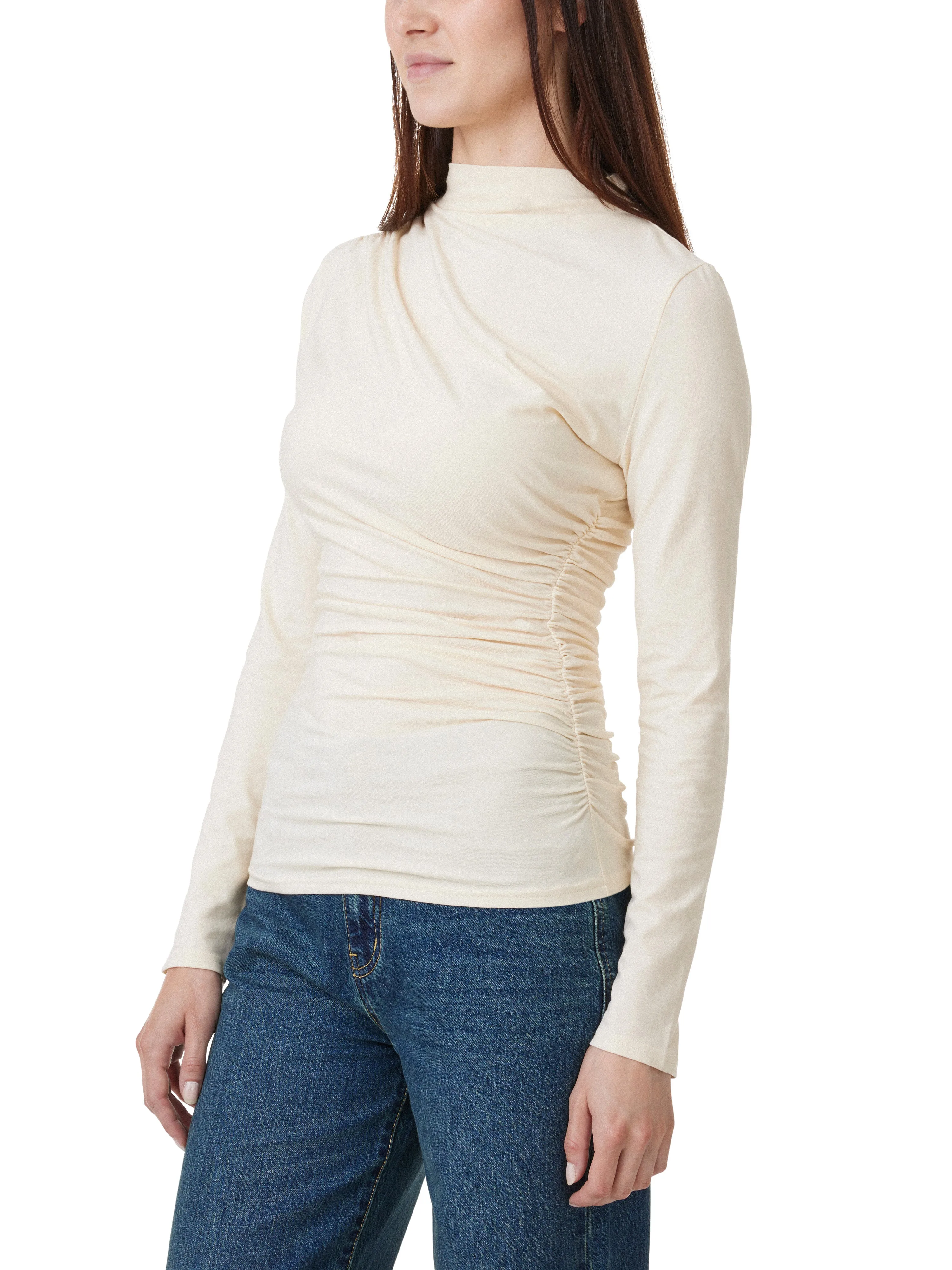 Funnel Neck Long Sleeve Top