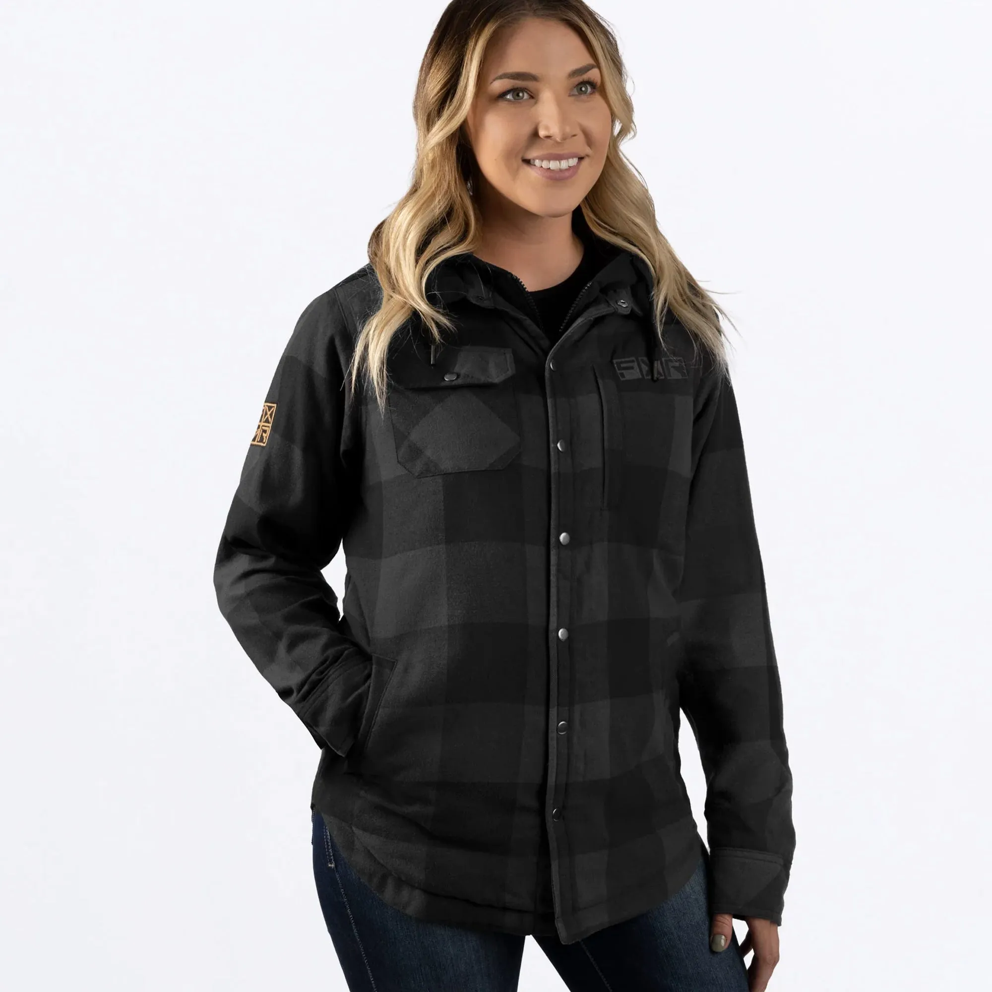 FXR Timber Insulated Flannel Jacket Charcoal/Black Grey