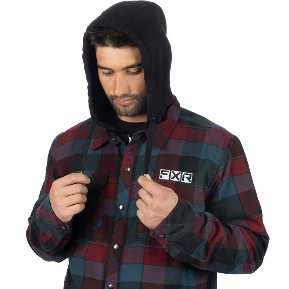 FXR Timber Insulated Flannel Jacket Dark Steel/Merlot Red