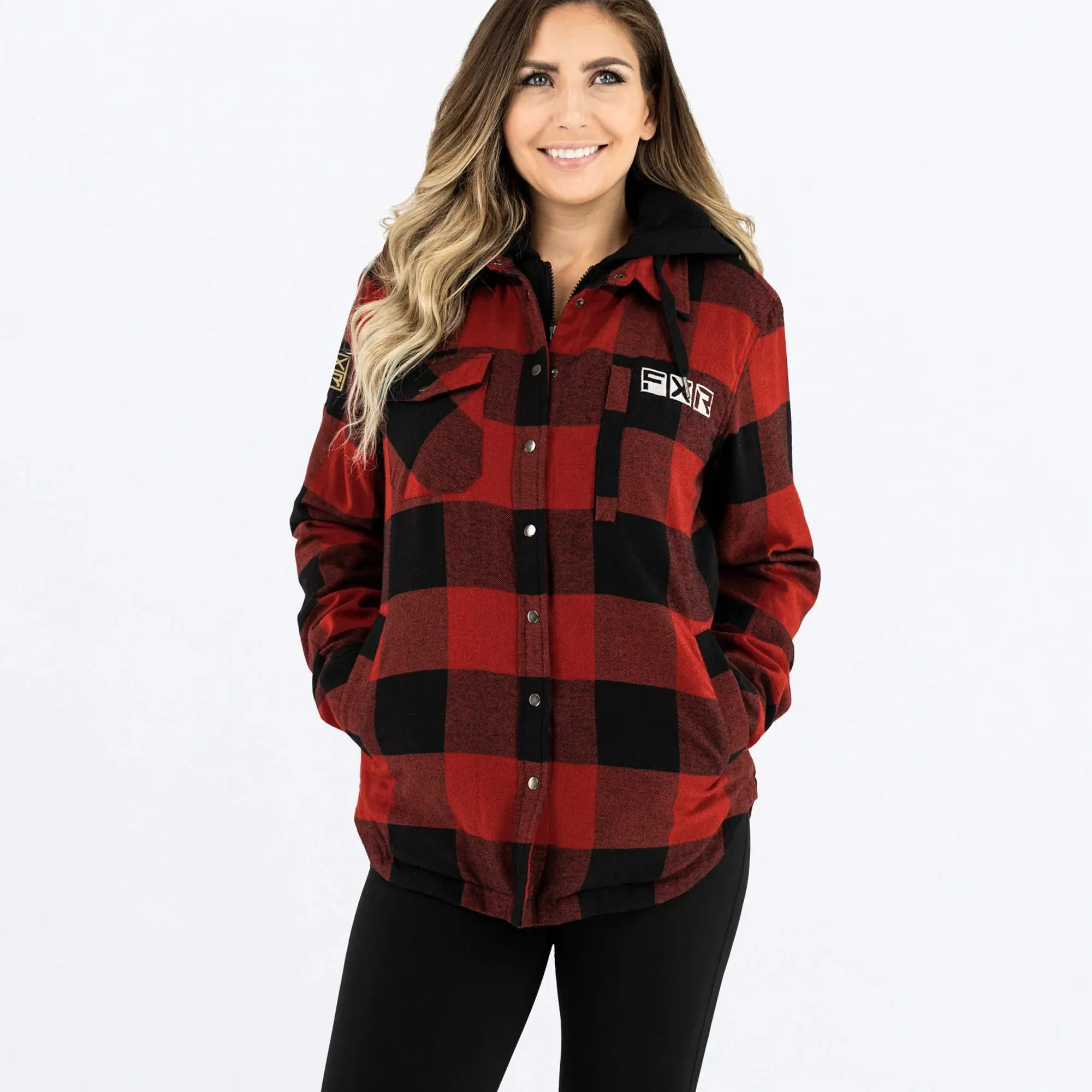 FXR Timber Insulated Flannel Jacket Rust/Black Red