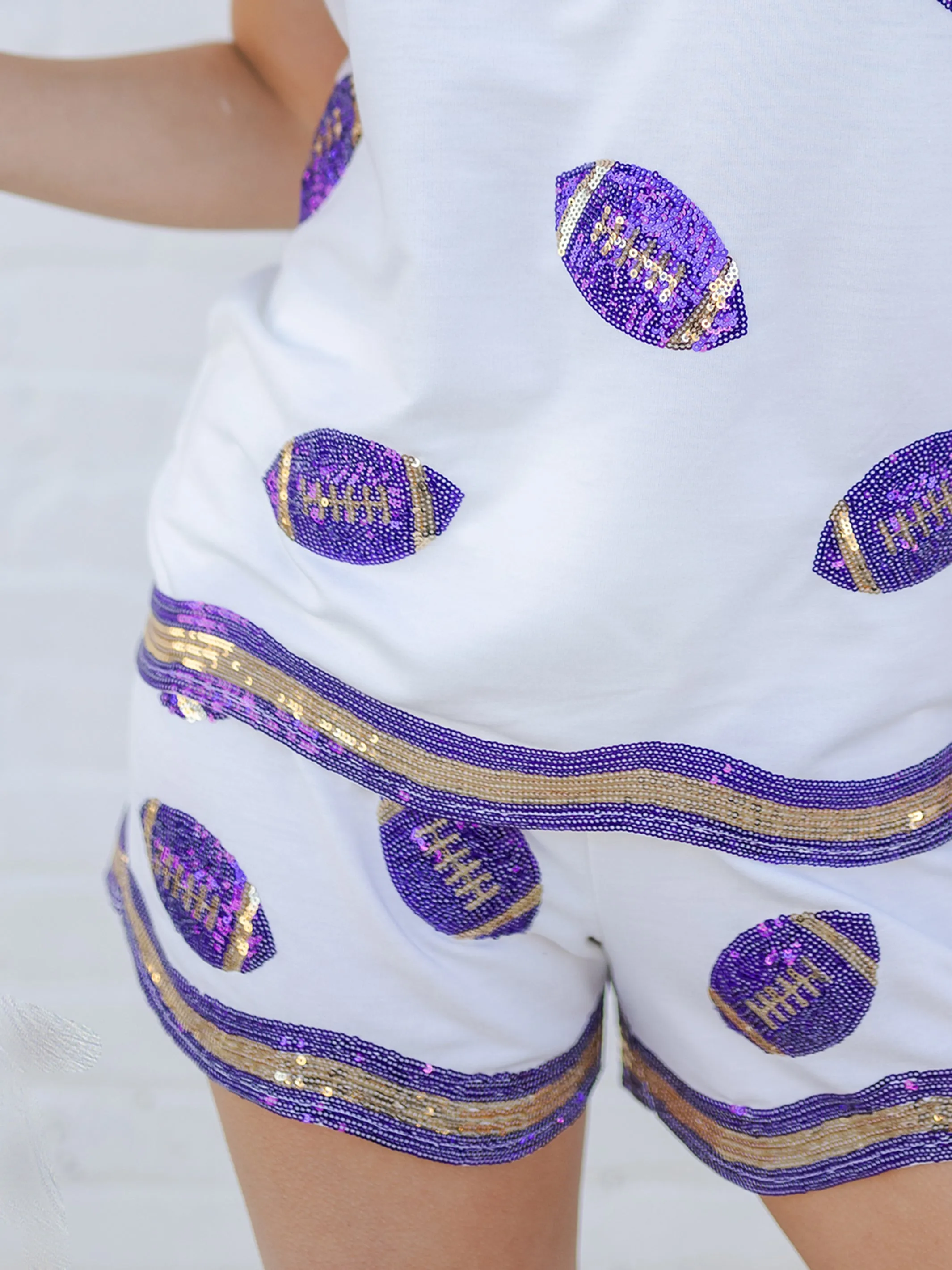 Ginny Shorts | Purple   Gold