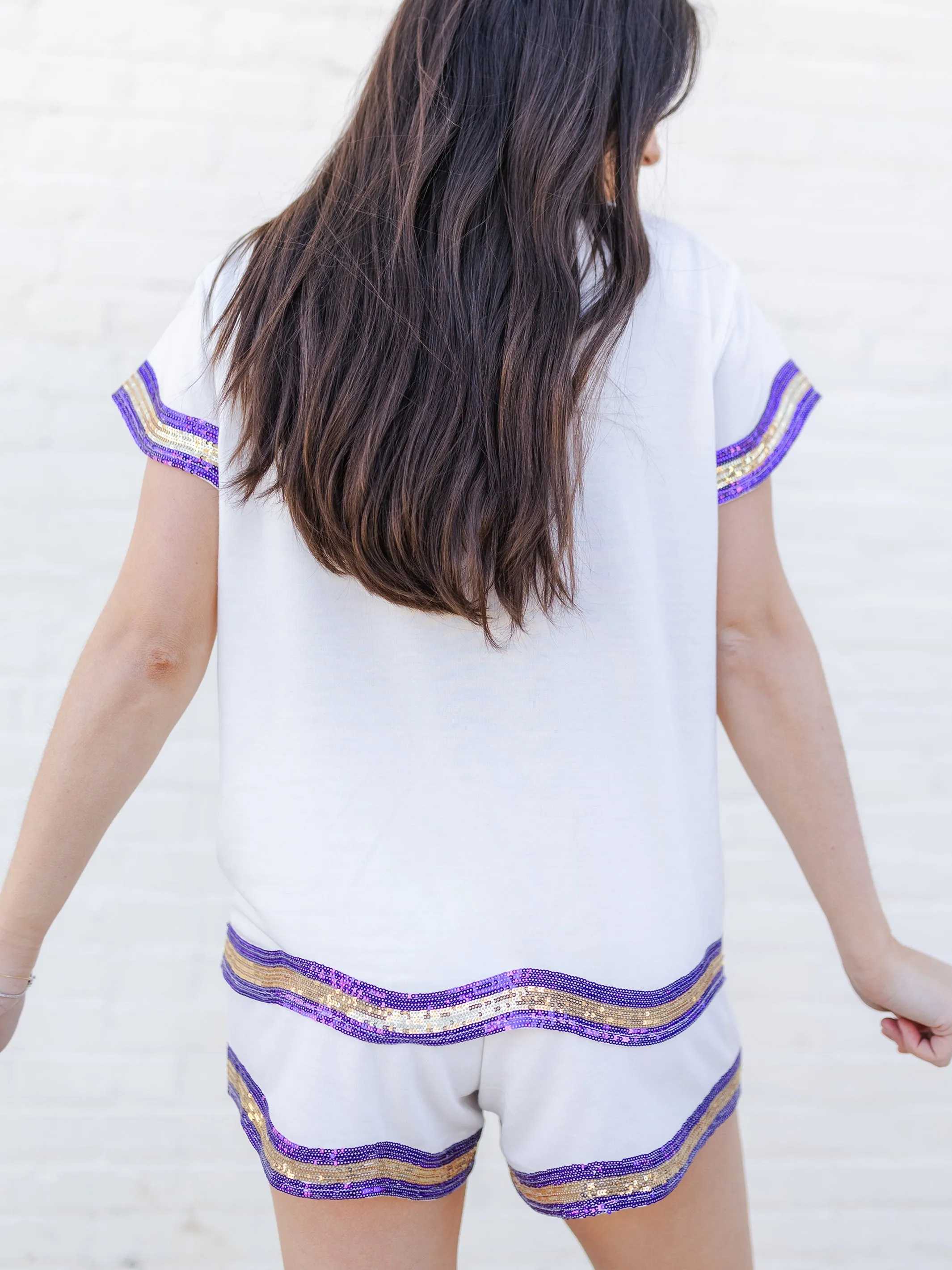 Ginny Shorts | Purple   Gold