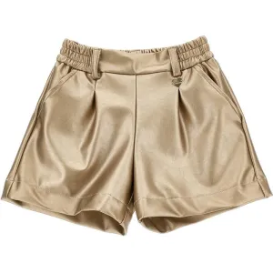 Girls Gold Shorts