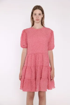 Glamorous - Rose Pink Relaxed Crinkle Smock Dress