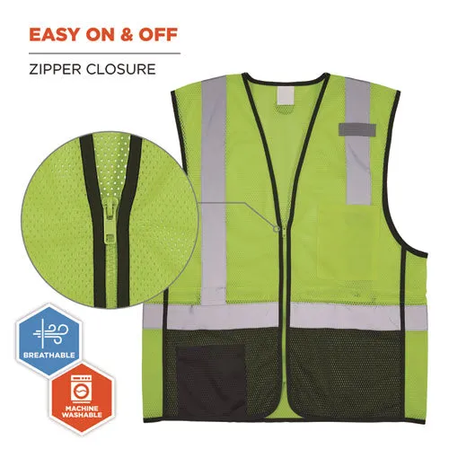 Glowear 8210z Hi-vis Class 2 Mesh Vest, Large To X-large, Lime, Ships In 1-3 Business Days