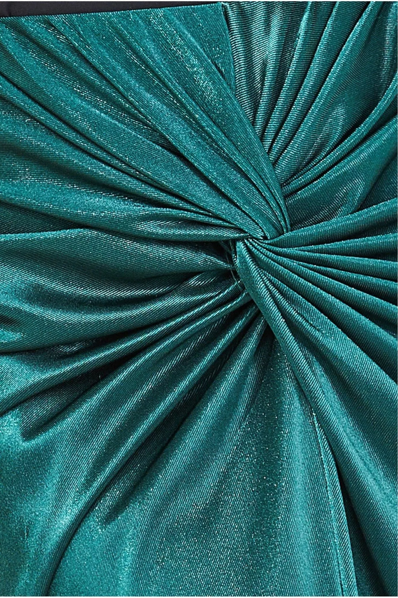 Goddiva Satin Knotted Midi Skirt - Emerald Green