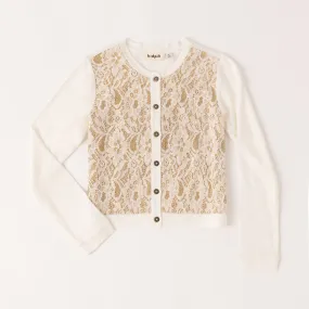 Gold Lace Cardigan