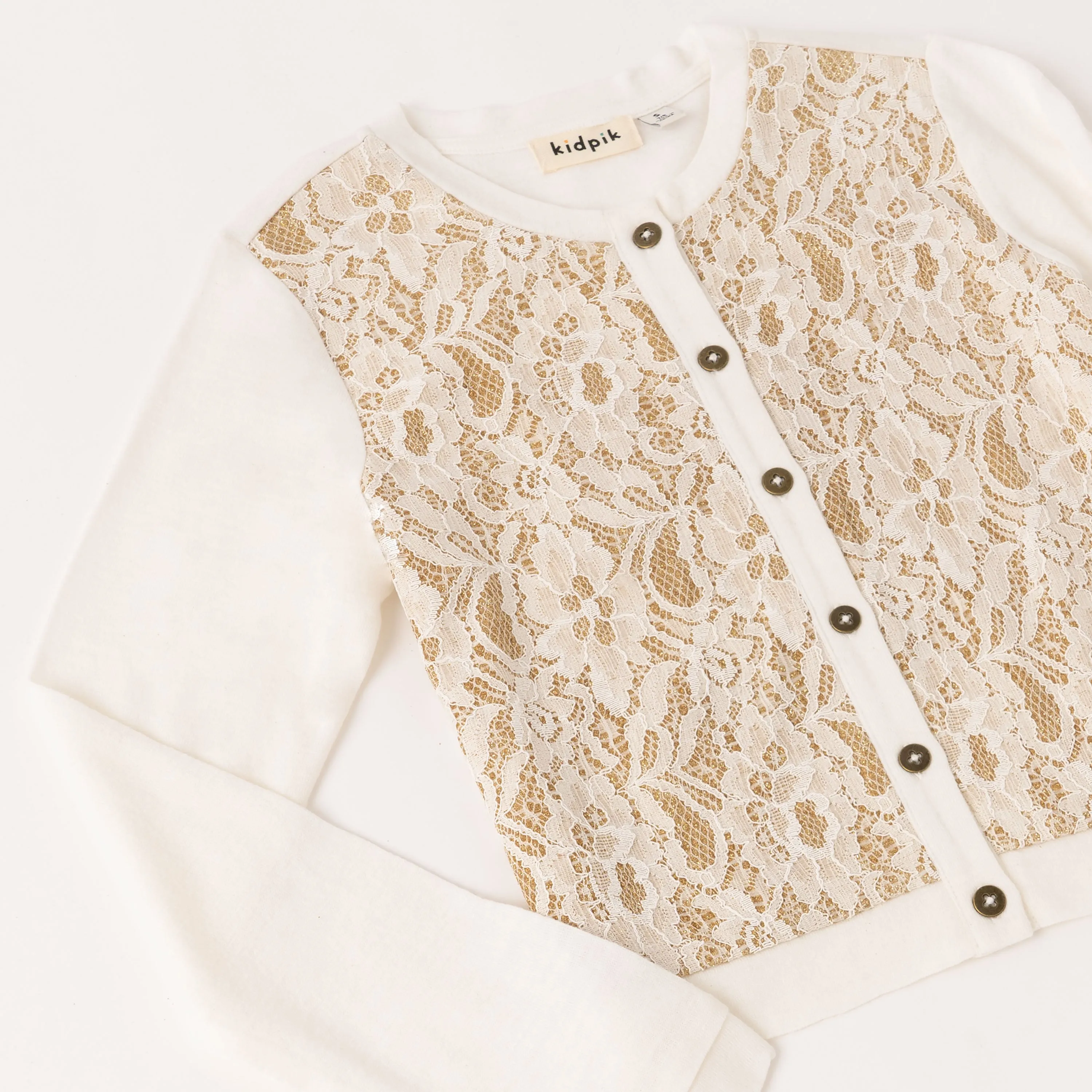 Gold Lace Cardigan