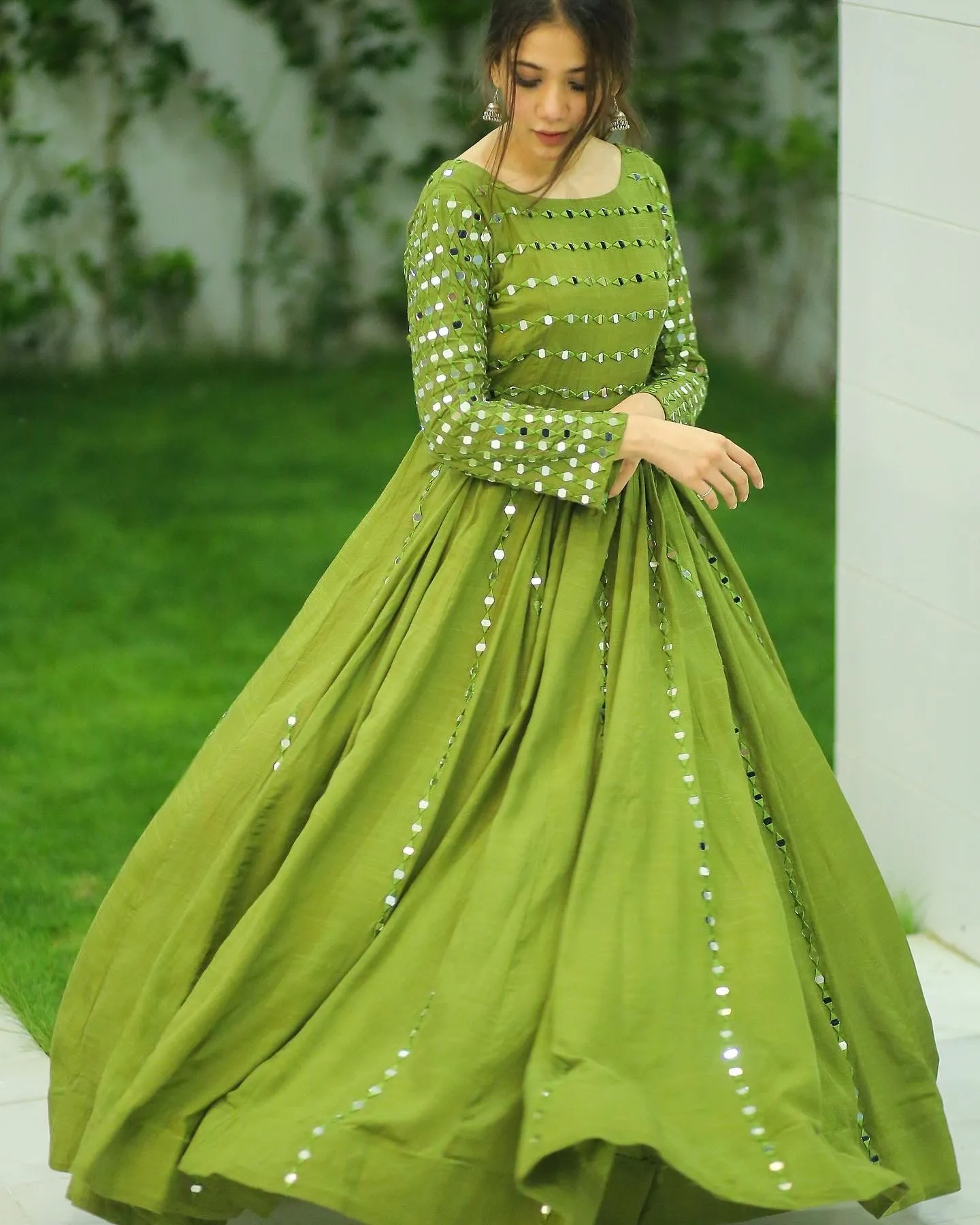 GREEN-GEORGETTE-MOTI-EMBROIDERY-ANARKALI-GOWN