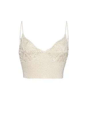 Hand-Crocheted Cotton Bra Top