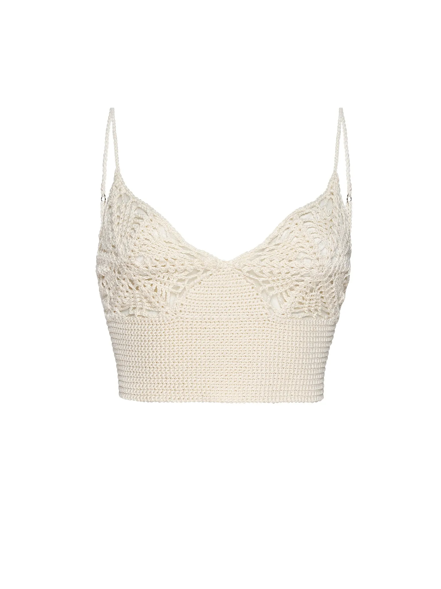 Hand-Crocheted Cotton Bra Top