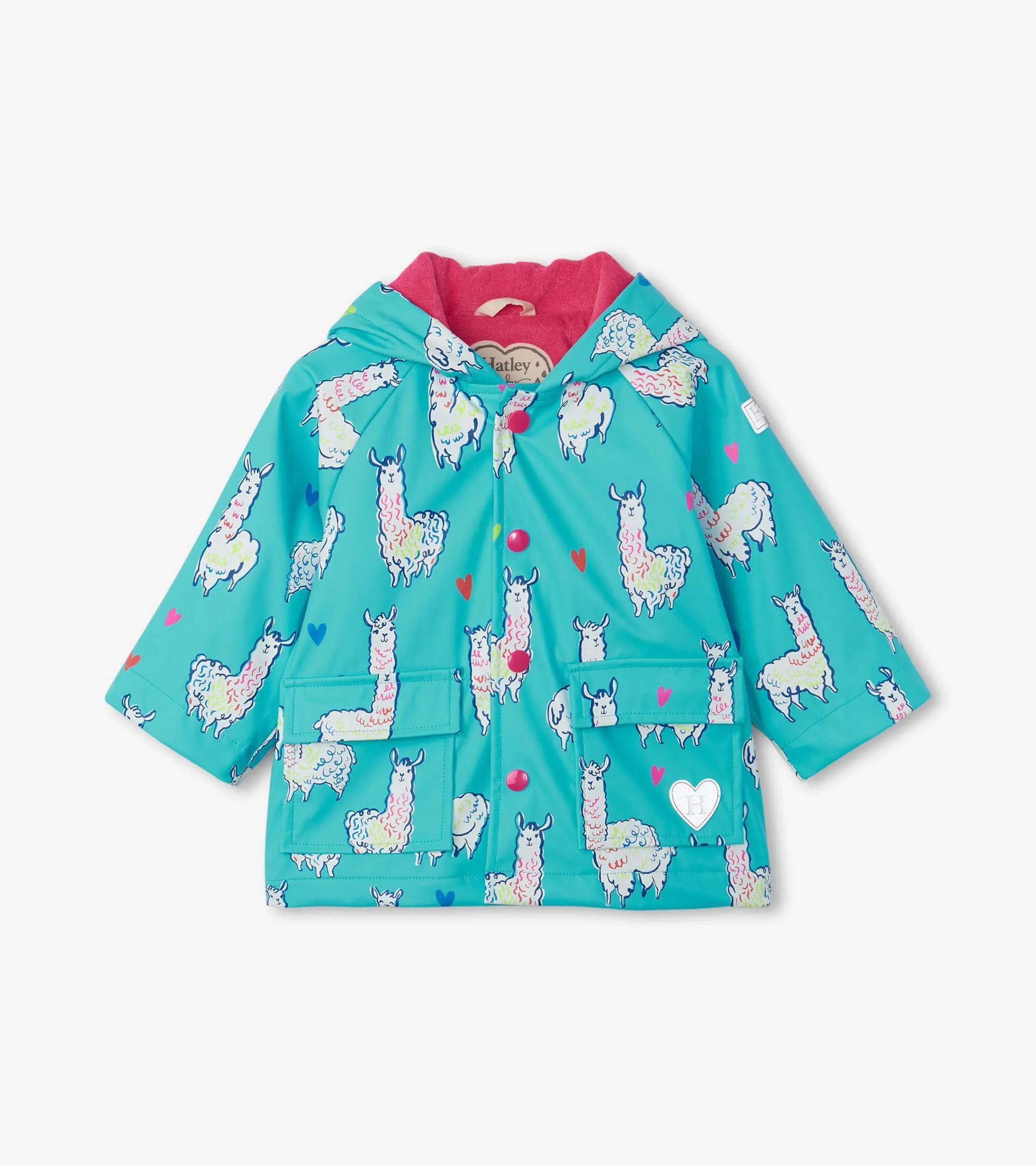 Hatley W23 Adorable Alpacas Baby Raincoat Blue Curacao F22RAK021