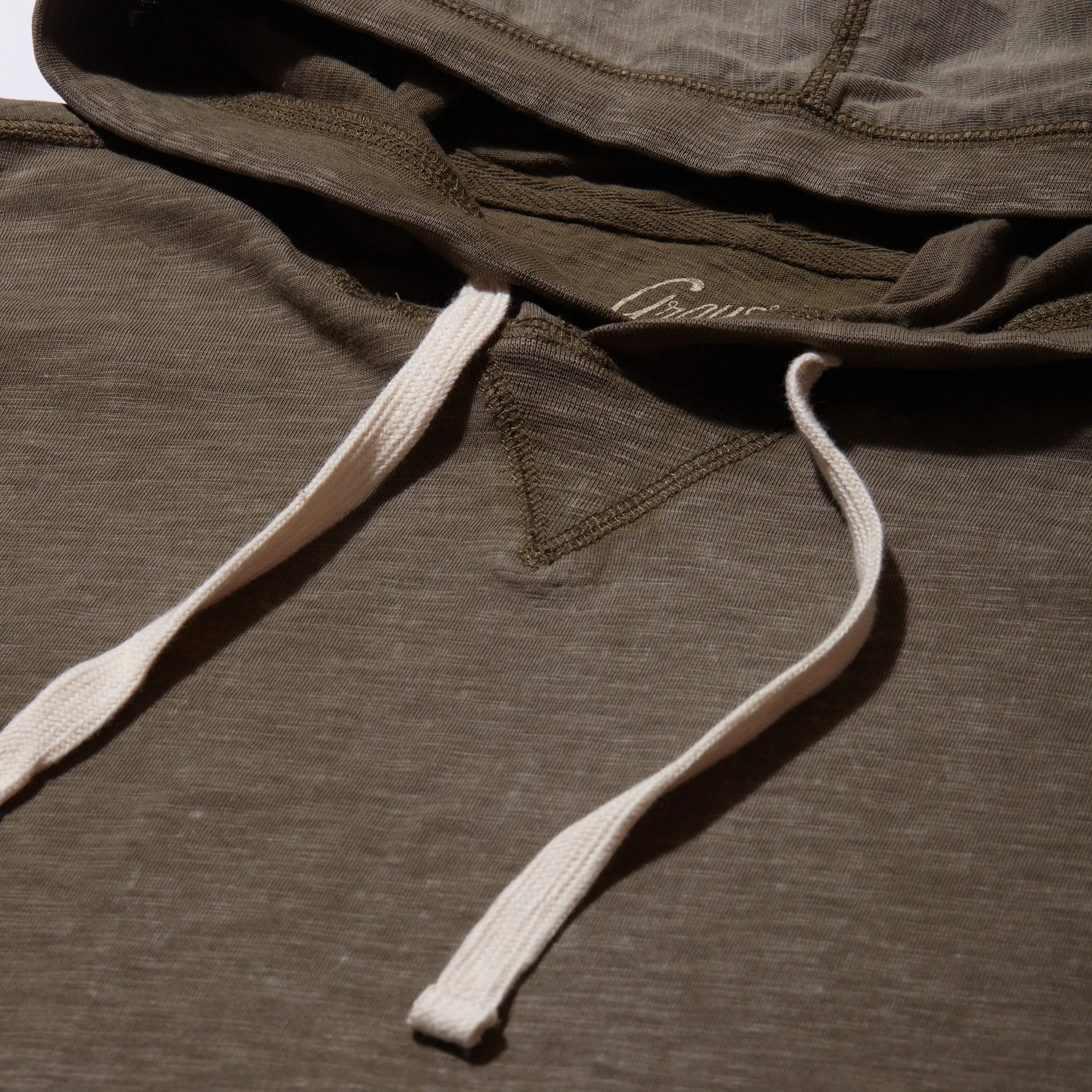 Hewitt Garment Dyed Hoodie - Military Olive