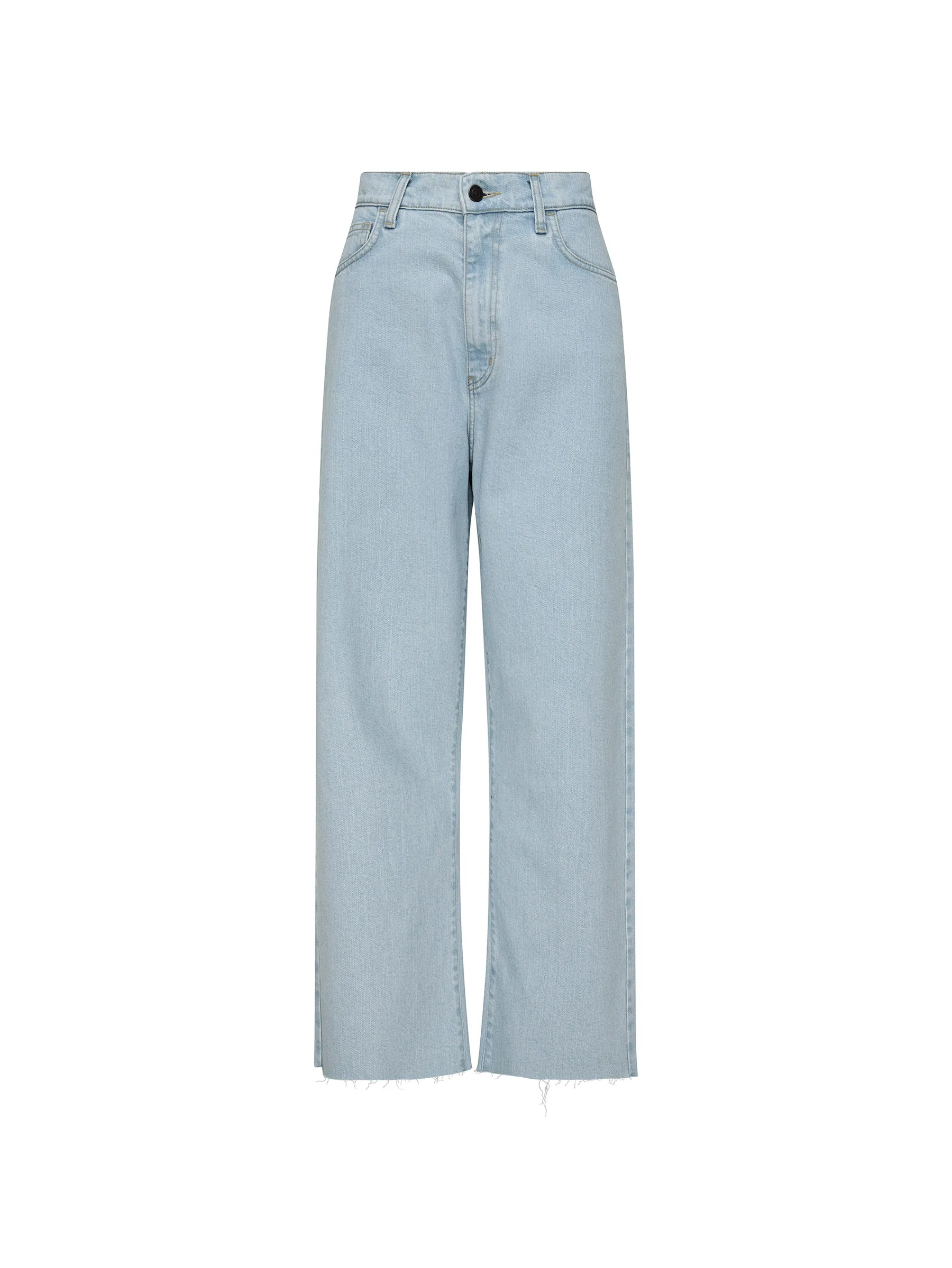 high rise wide crop jean