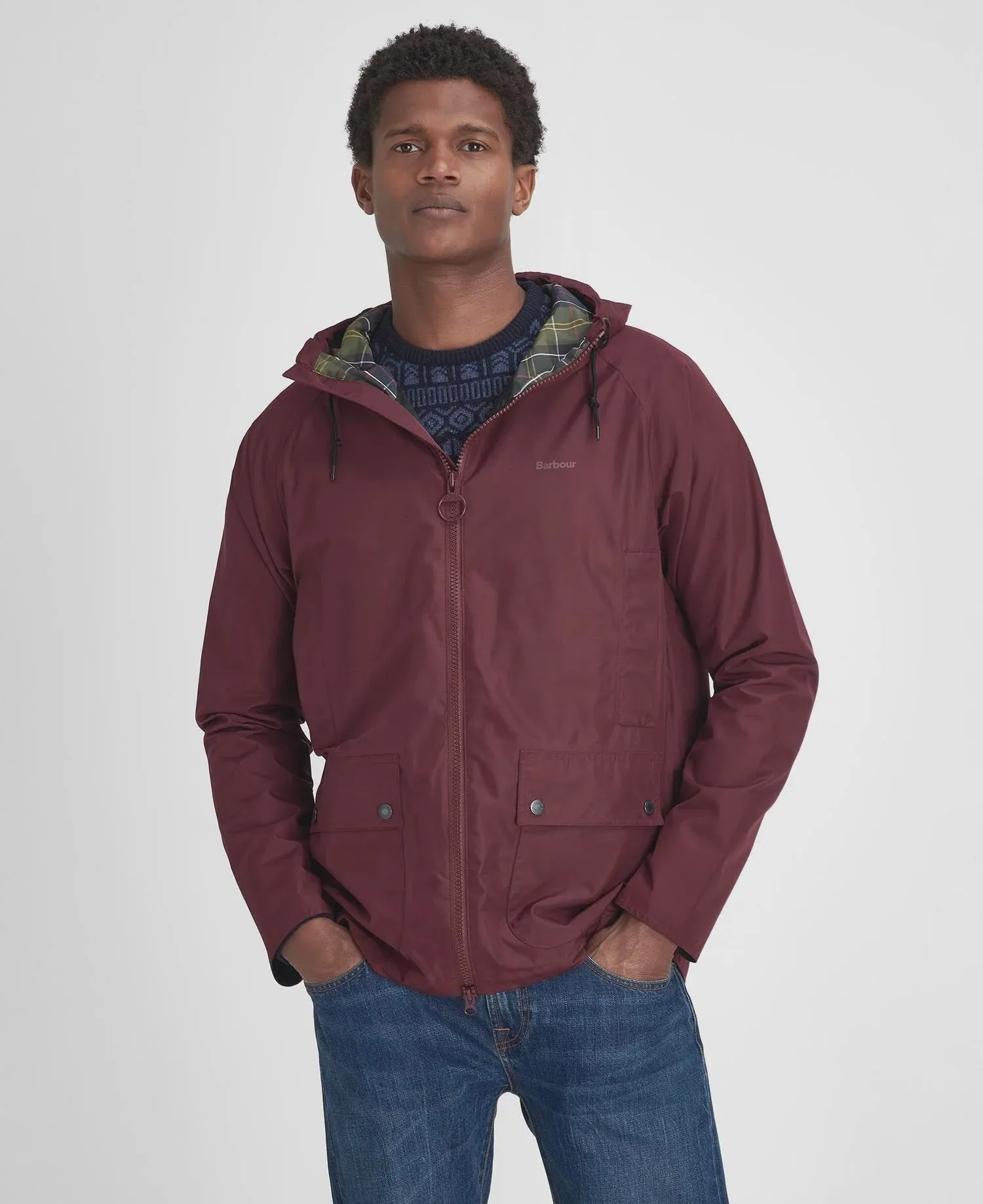 Hooded Domus Waterproof Jacket - Bordeaux