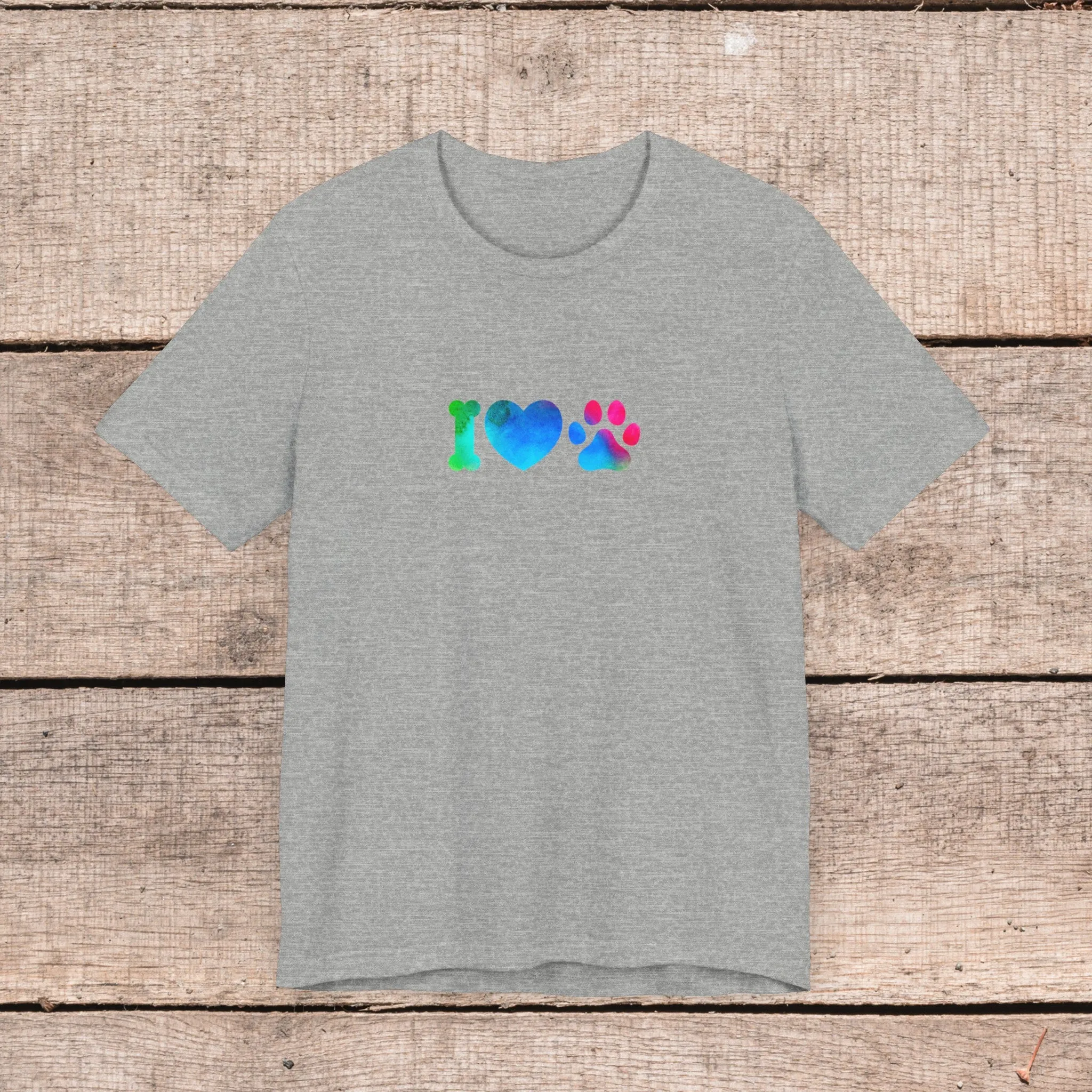 I Love My Dog with Hearts-- Comfy Womens Bella Canvas Style Tee-- Gift for Her, Dog Mom Gift, Custom Dog Shirt