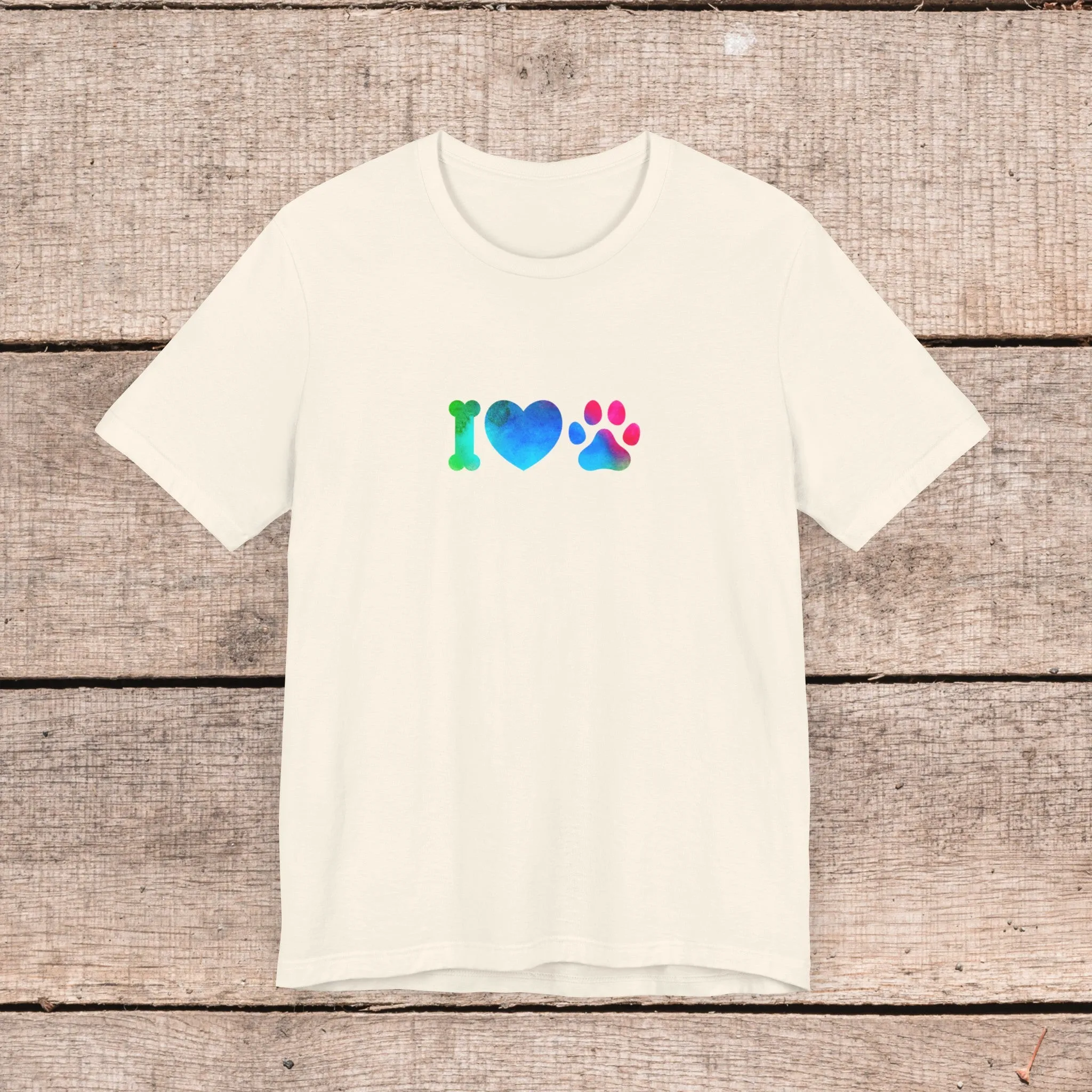 I Love My Dog with Hearts-- Comfy Womens Bella Canvas Style Tee-- Gift for Her, Dog Mom Gift, Custom Dog Shirt