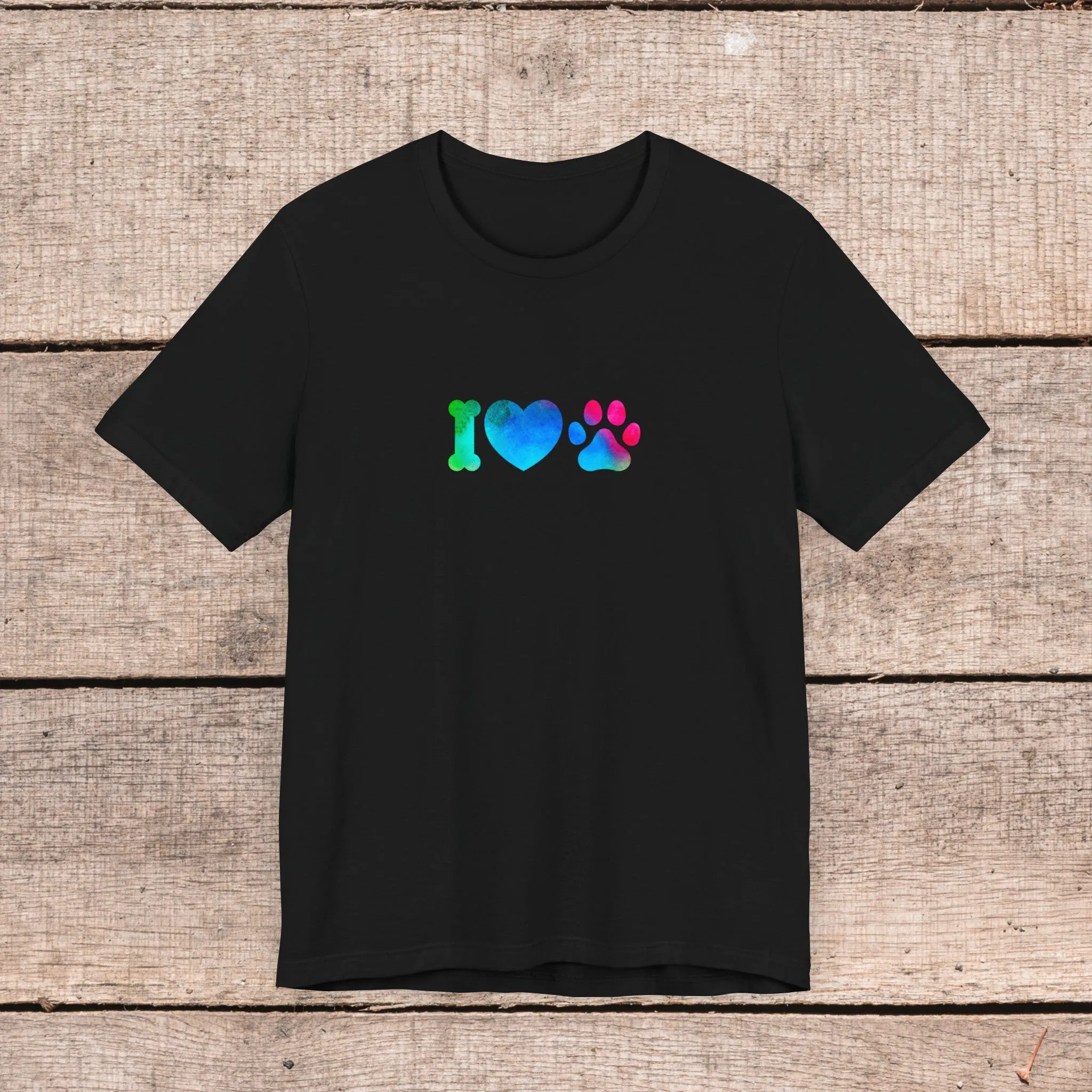 I Love My Dog with Hearts-- Comfy Womens Bella Canvas Style Tee-- Gift for Her, Dog Mom Gift, Custom Dog Shirt