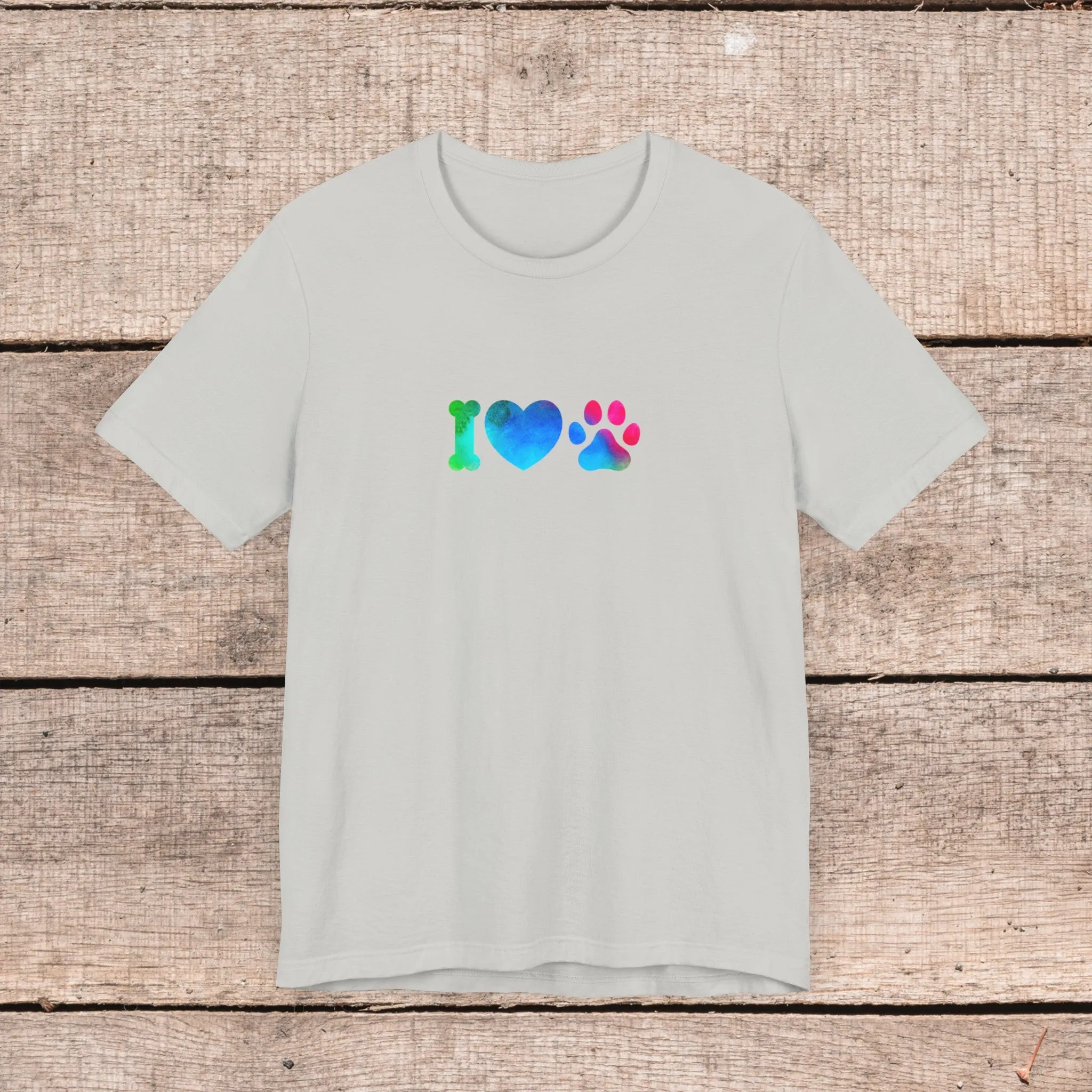 I Love My Dog with Hearts-- Comfy Womens Bella Canvas Style Tee-- Gift for Her, Dog Mom Gift, Custom Dog Shirt