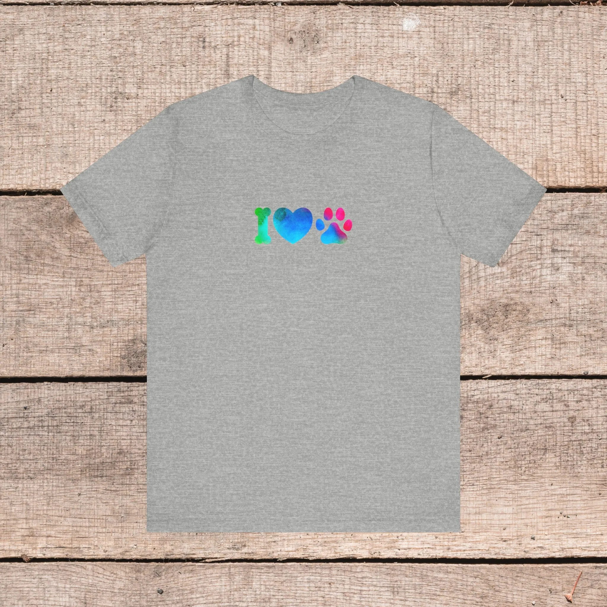 I Love My Dog with Hearts-- Comfy Womens Bella Canvas Style Tee-- Gift for Her, Dog Mom Gift, Custom Dog Shirt