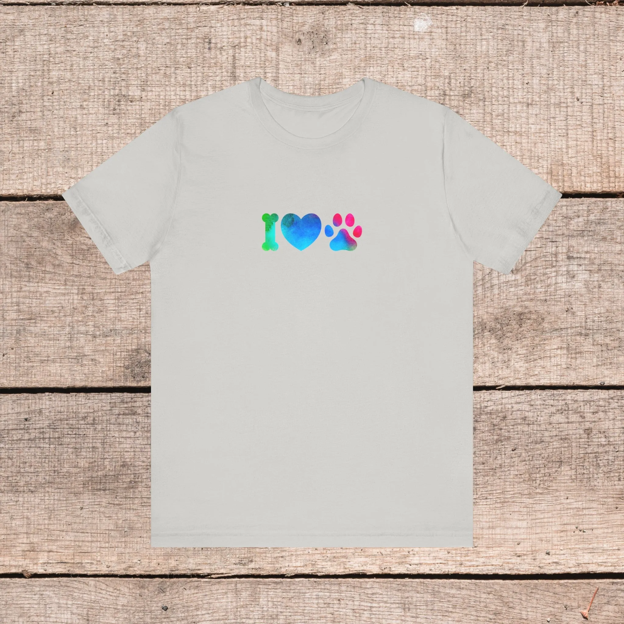 I Love My Dog with Hearts-- Comfy Womens Bella Canvas Style Tee-- Gift for Her, Dog Mom Gift, Custom Dog Shirt