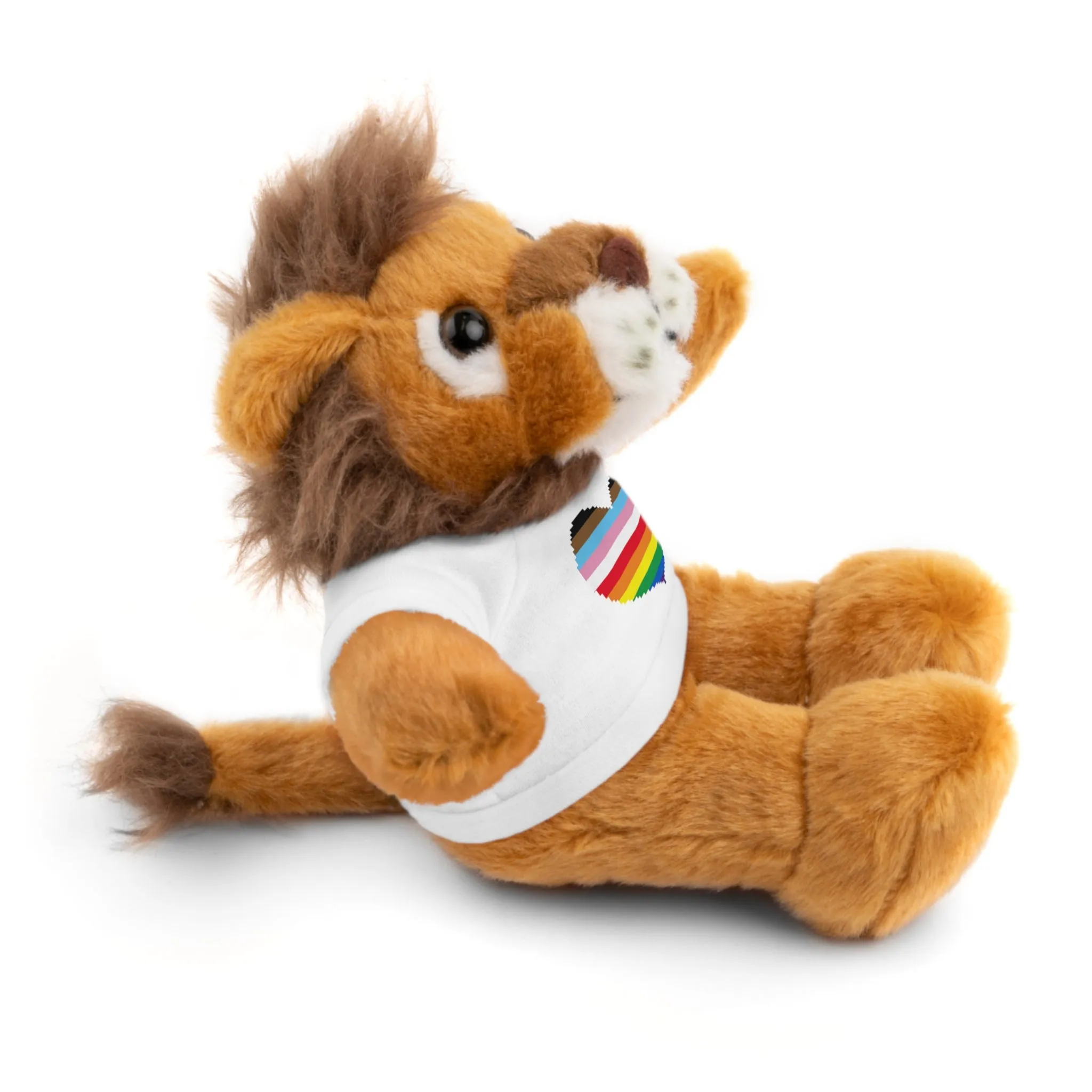 Inclusive Rainbow Pride Heart Stuffed Animals