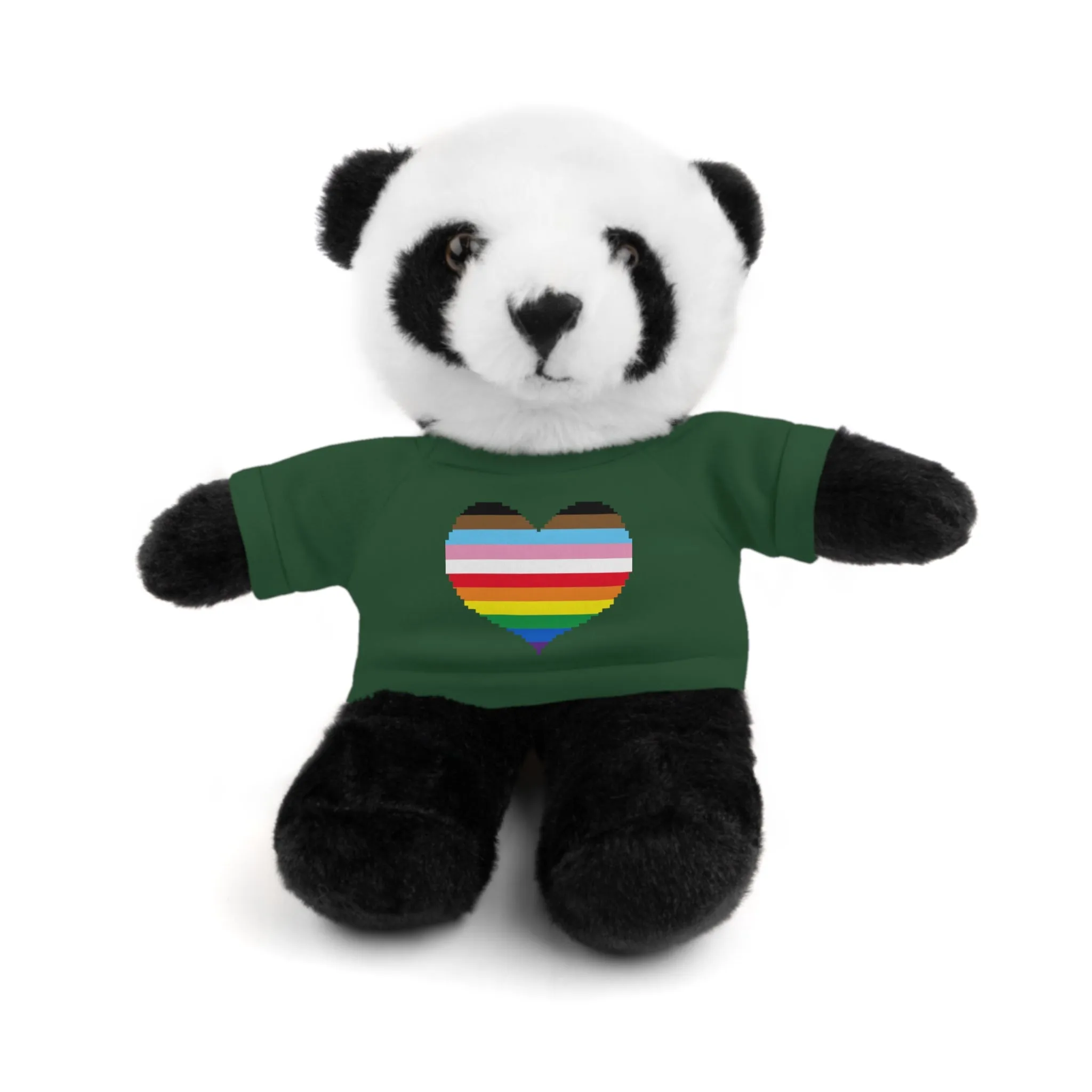 Inclusive Rainbow Pride Heart Stuffed Animals