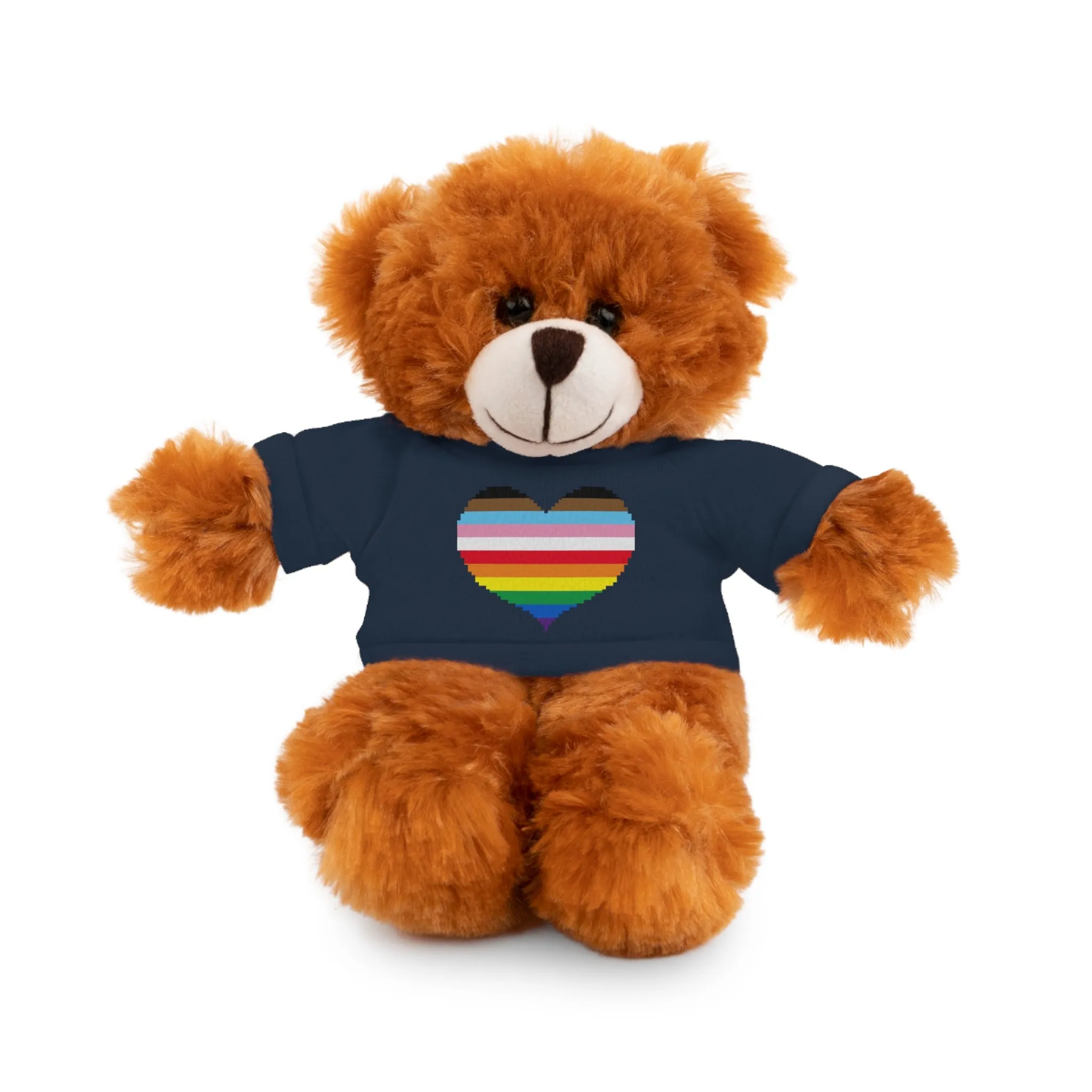 Inclusive Rainbow Pride Heart Stuffed Animals