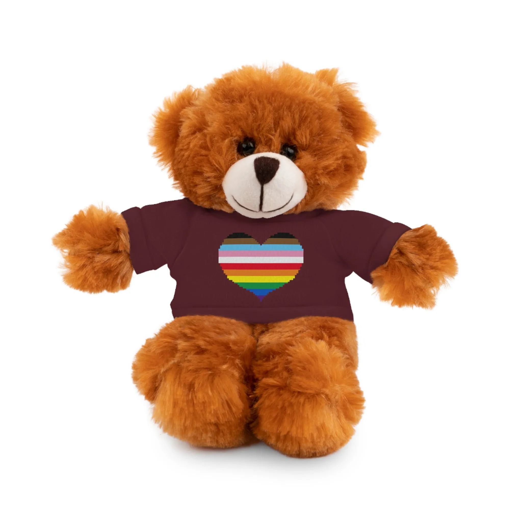 Inclusive Rainbow Pride Heart Stuffed Animals