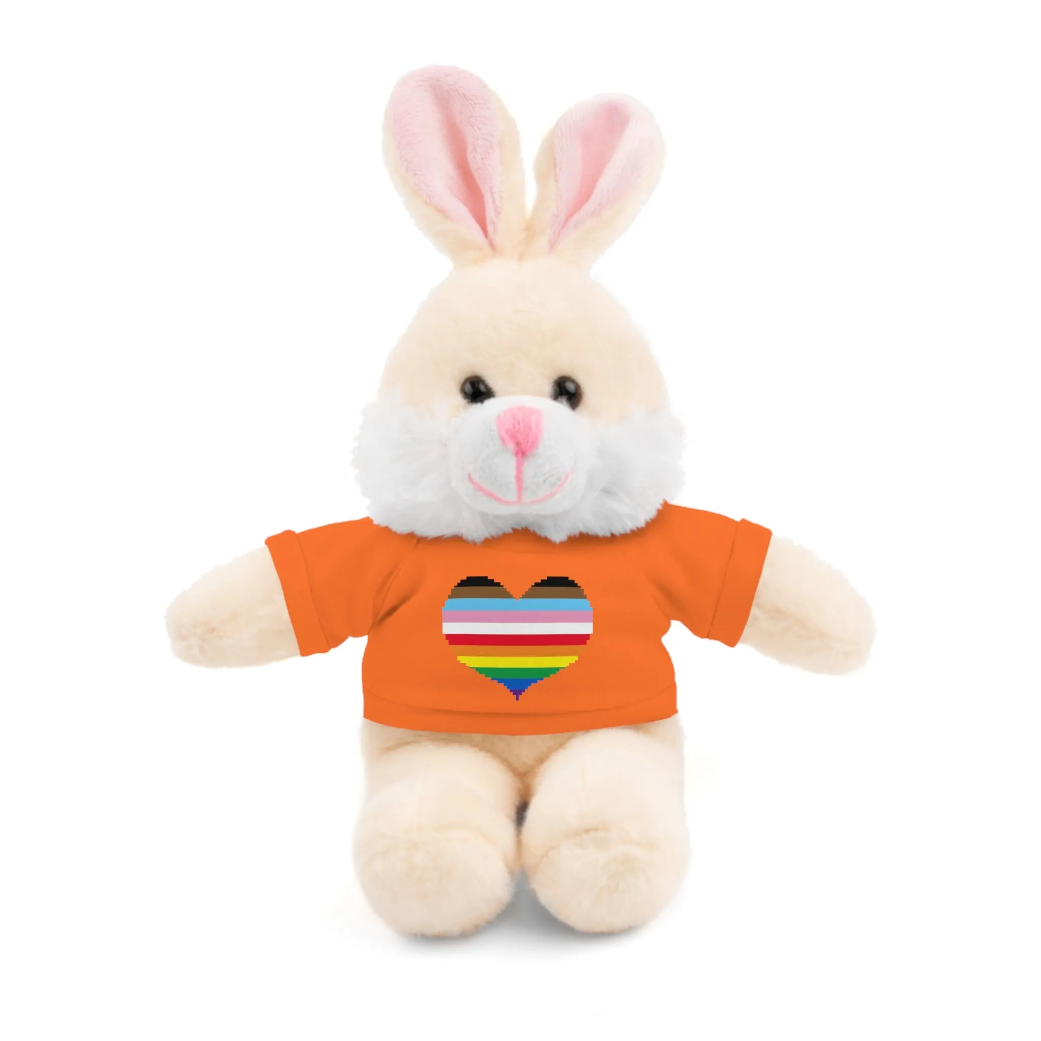 Inclusive Rainbow Pride Heart Stuffed Animals