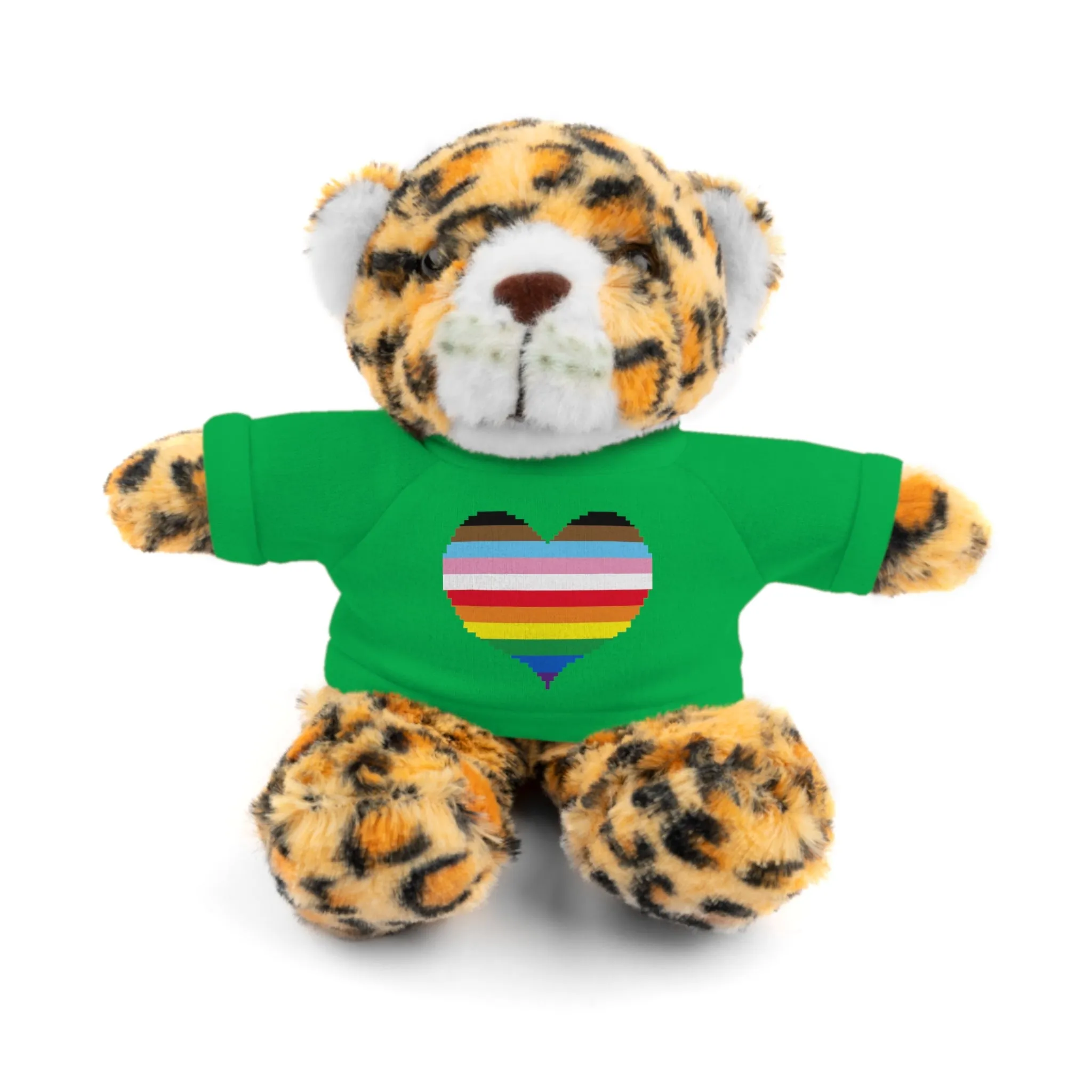 Inclusive Rainbow Pride Heart Stuffed Animals