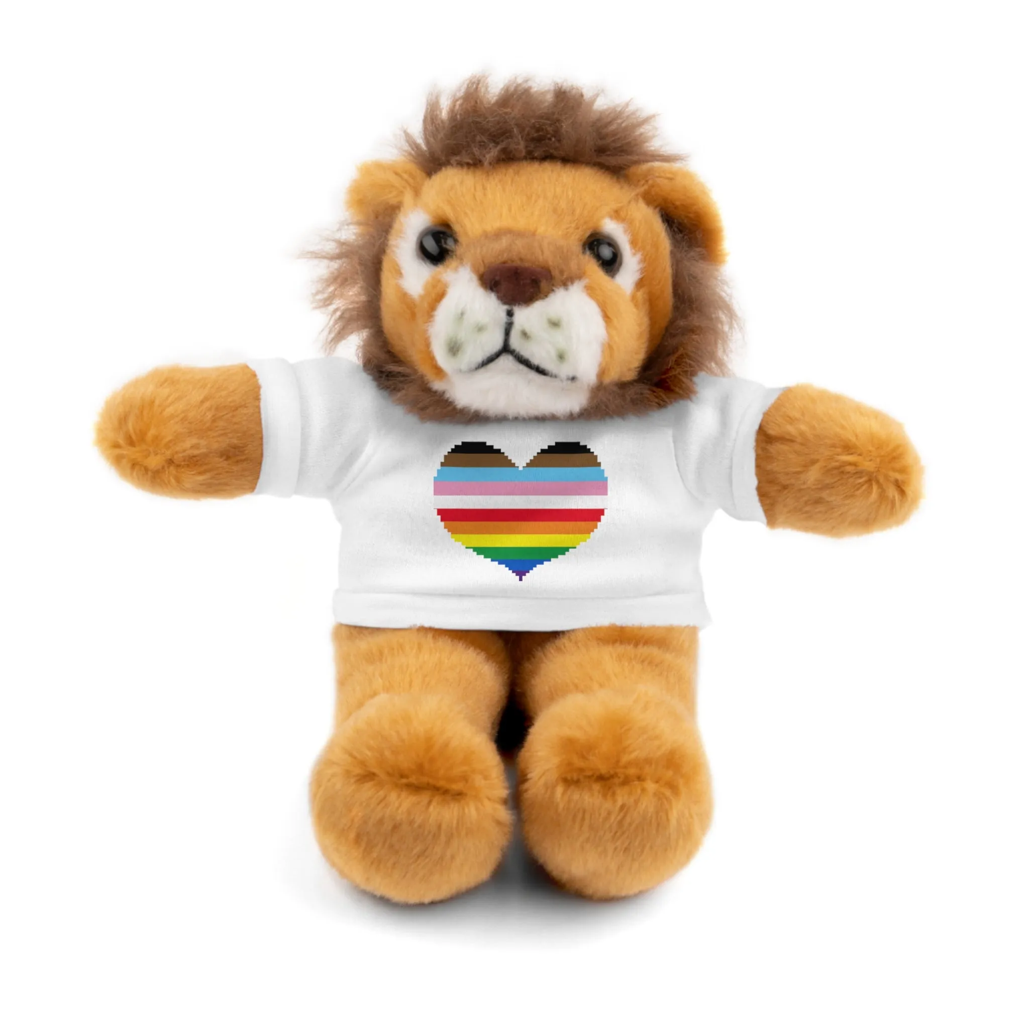 Inclusive Rainbow Pride Heart Stuffed Animals