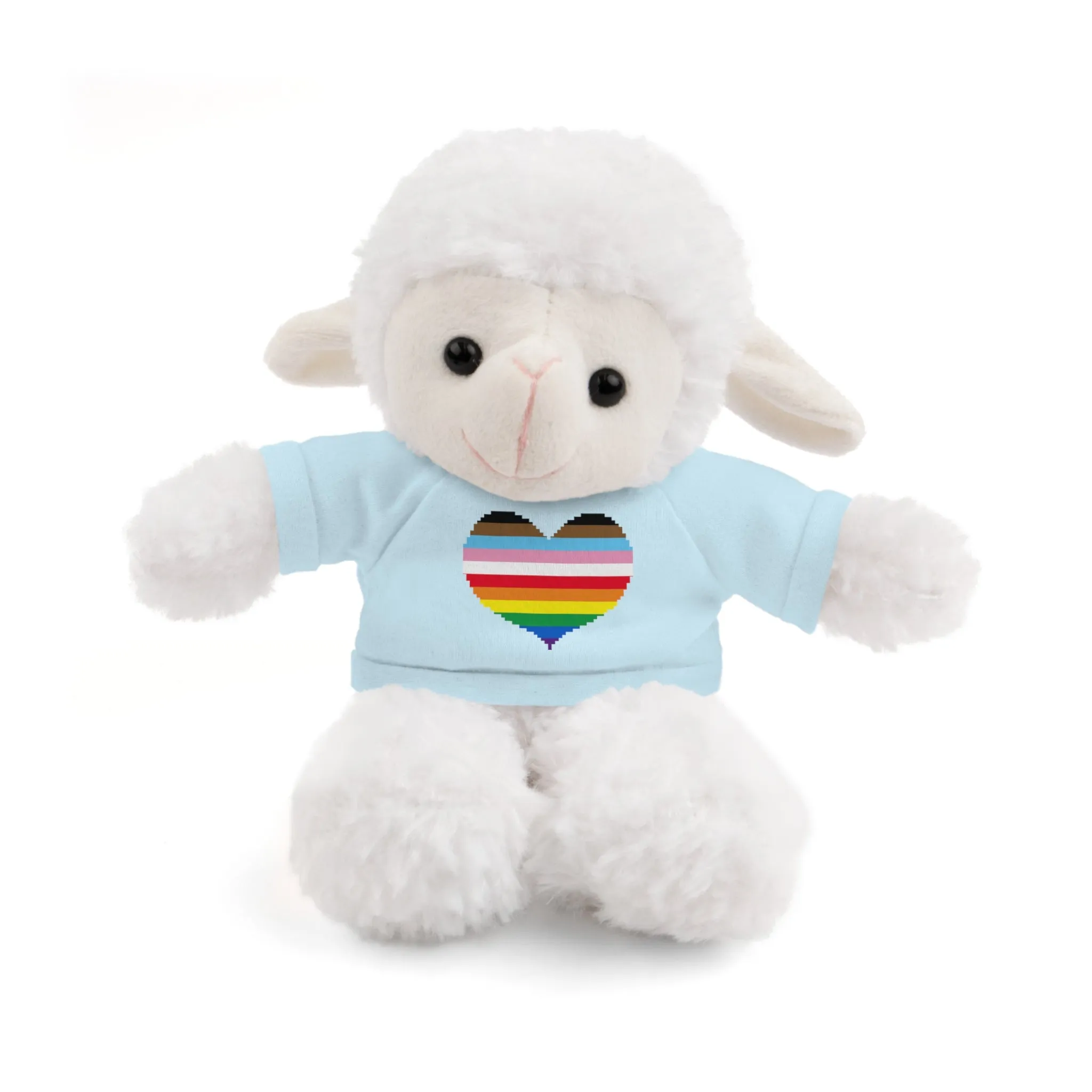 Inclusive Rainbow Pride Heart Stuffed Animals